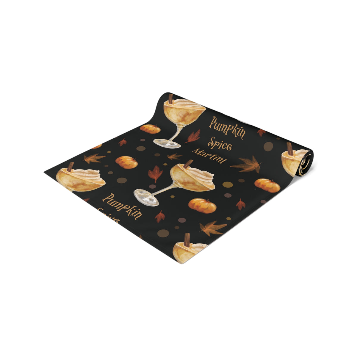 Pumpkin Spice Martini Table Runner — Black Pumpkin Collection Inspired Design