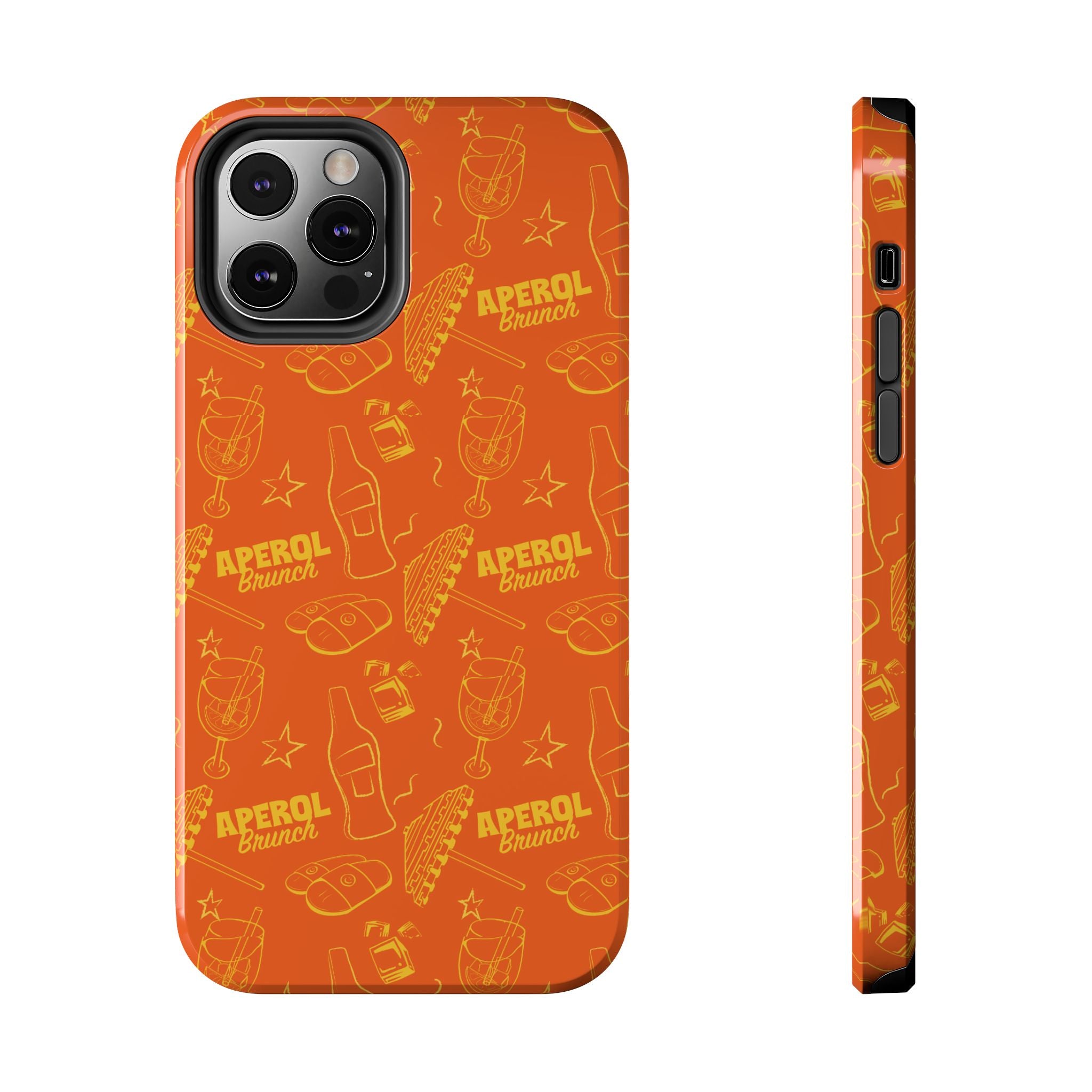 Aperol Brunch Collection Tough Phone Case - Orange and Yellow Brunch Inspired Design