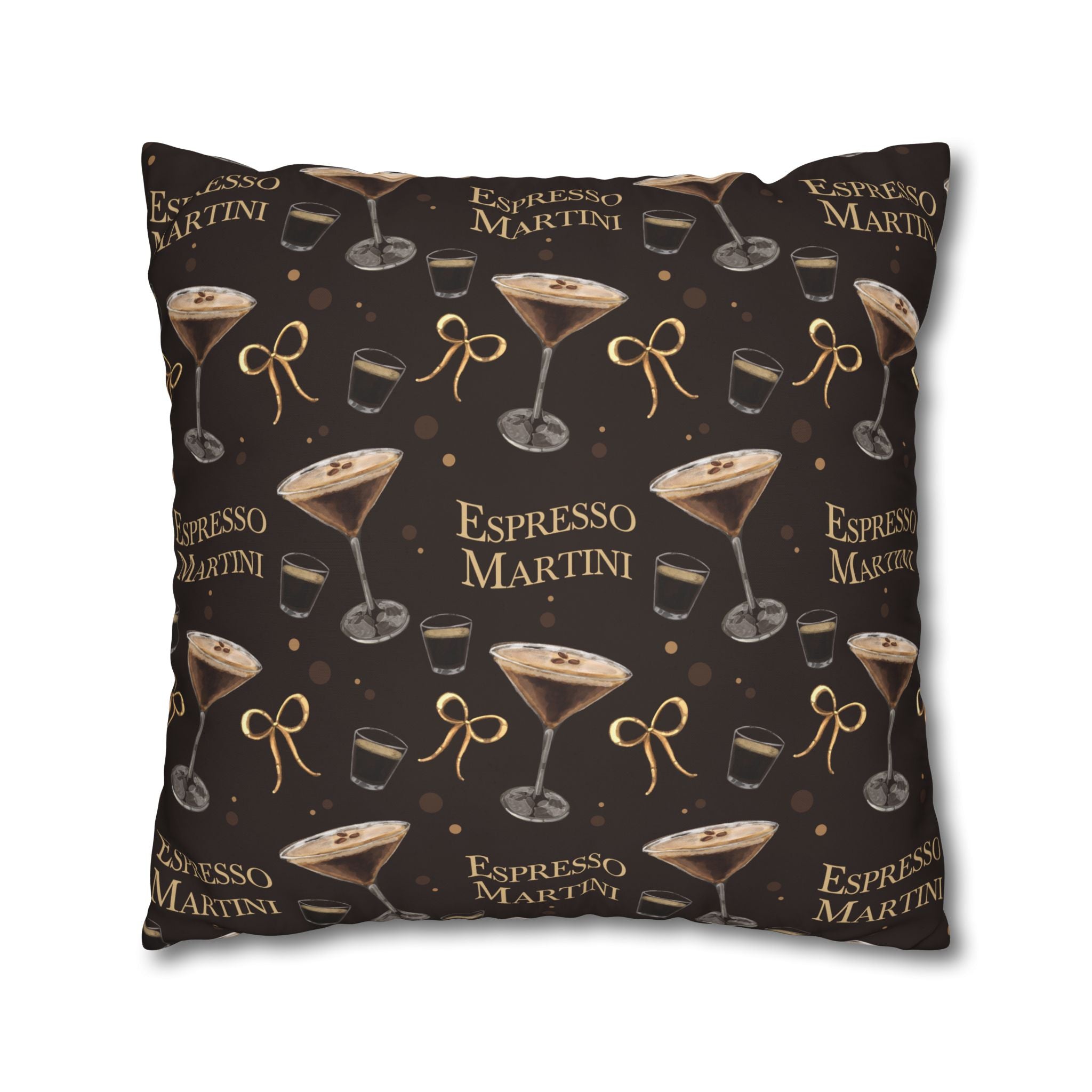 Espresso Martini Pillowcase — Dark Brown Espresso Collection Inspired Design