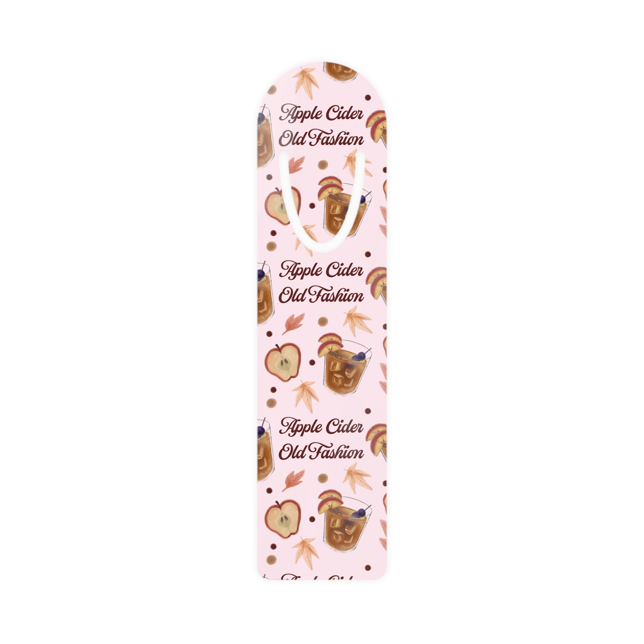 Apple Cider Old Fashioned Metal Bookmark — Light Pink Apple Cider Collection Inspired Design