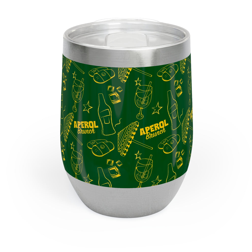 Aperol Brunch Wine Tumbler — Green Aperol Inspired Design