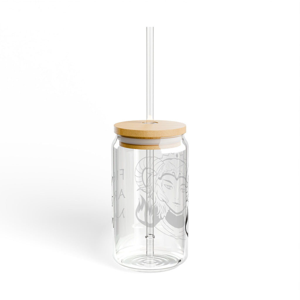 Aries Mom Glass Cup – 16oz Zodiac Gift for Mom | Astrology Drinkware