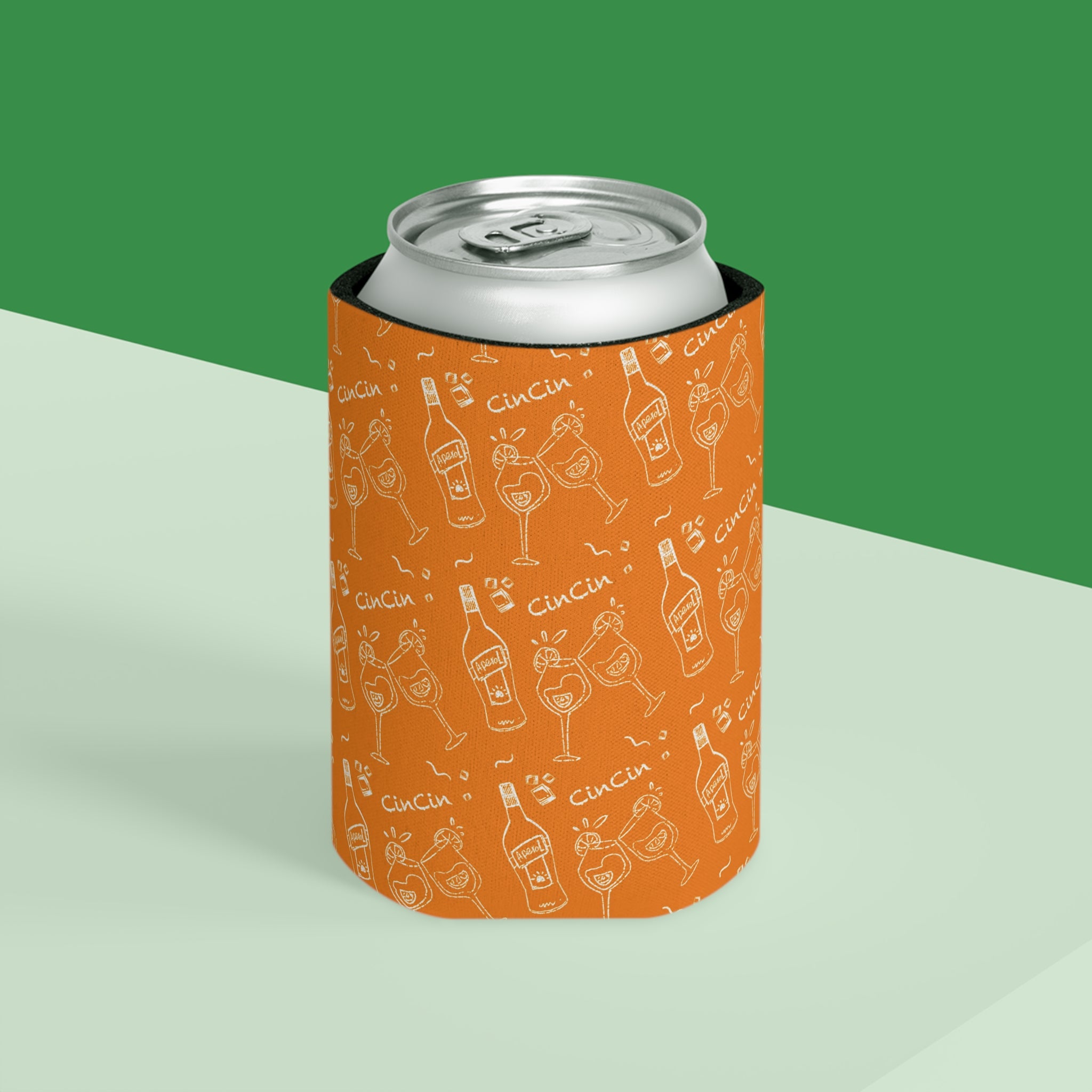 Cin Cin Orange Collection Can Cooler – Orange Aperol Inspired Design