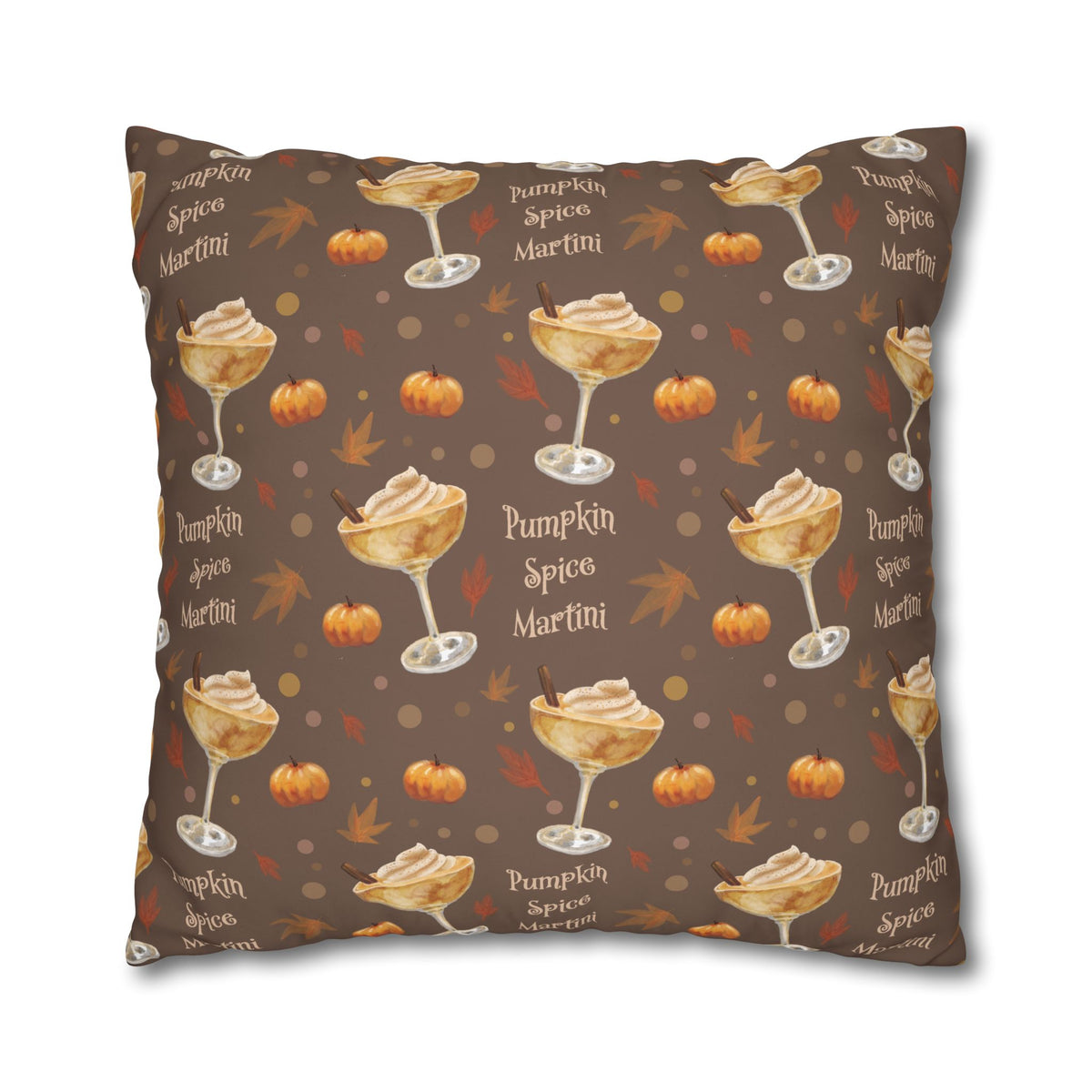 Pumpkin Spice Martini Pillowcase — Brown Pumpkin Collection Inspired Design