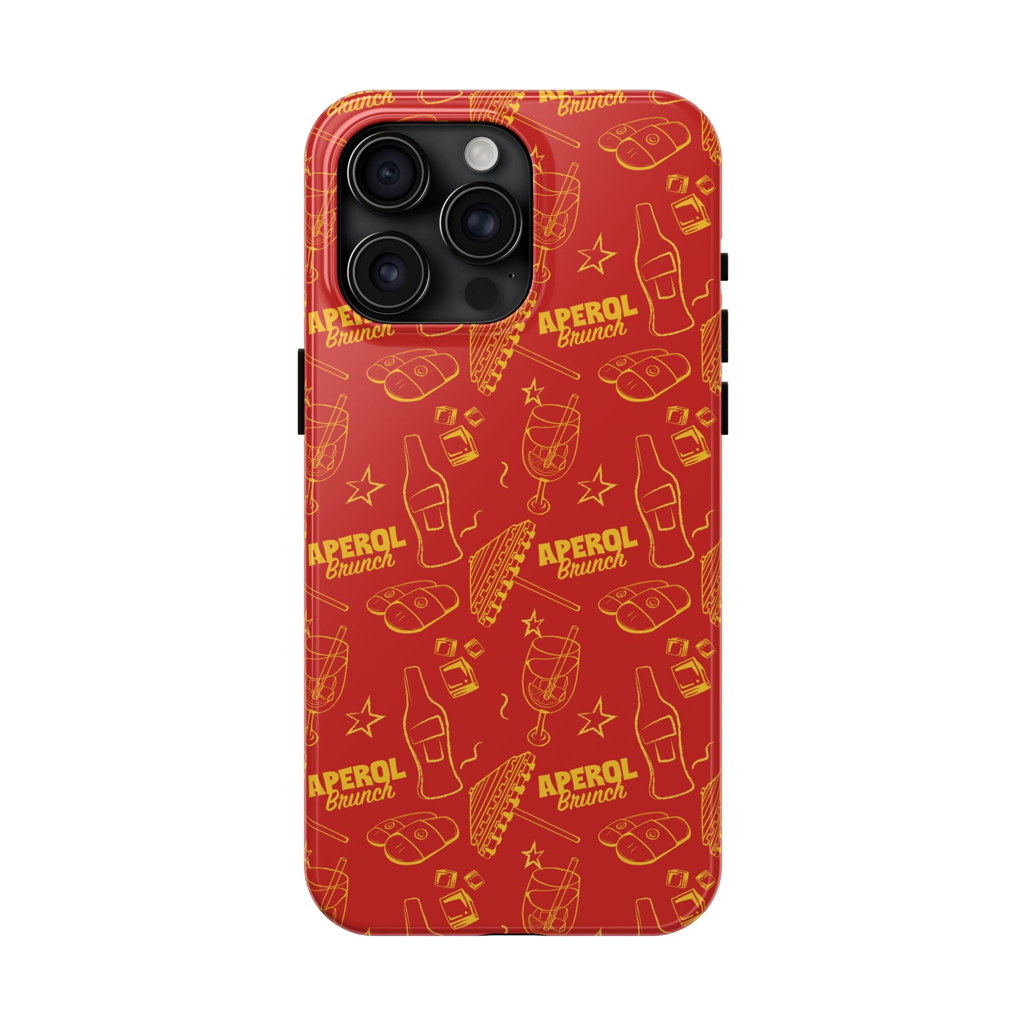 Red Aperol Brunch Tough Phone Case — Citrus Cocktail Protective Cover