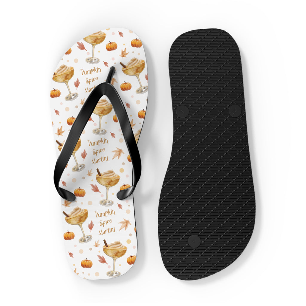 Pumpkin Spice Martini Flip Flops — White Pumpkin Collection Inspired Design