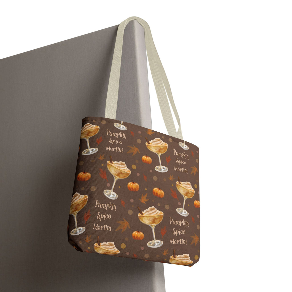 Pumpkin Spice Martini Tote Bag — Brown Pumpkin Collection Inspired Design