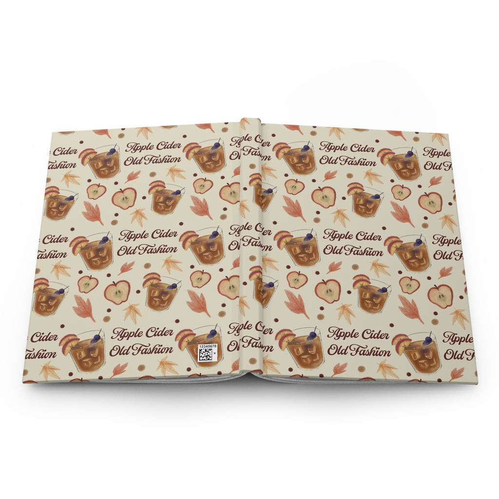 Apple Cider Old Fashioned Hardcover Journal — Beige Apple Cider Collection Inspired Design