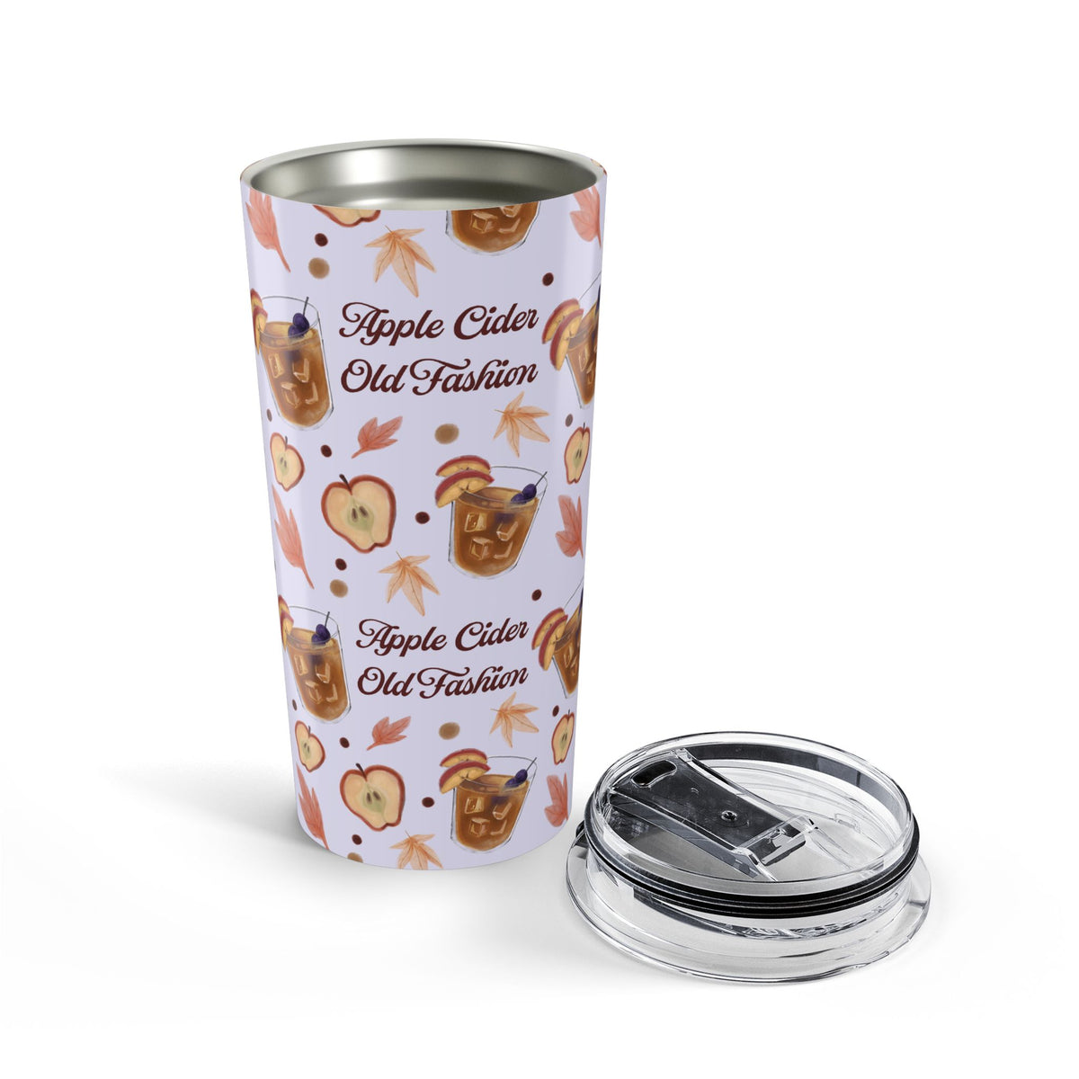 Apple Cider Old Fashioned 20oz Tumbler — Light Violet Apple Cider Collection Inspired Design