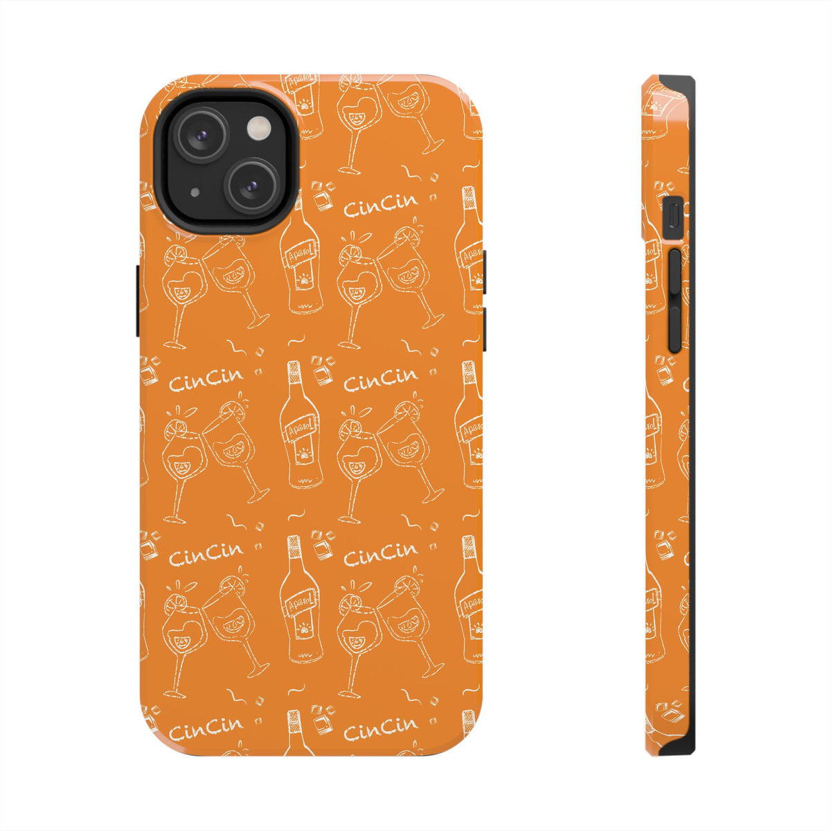 Cin Cin Spritz Tough Phone Case — Orange Citrus Cocktail Pattern
