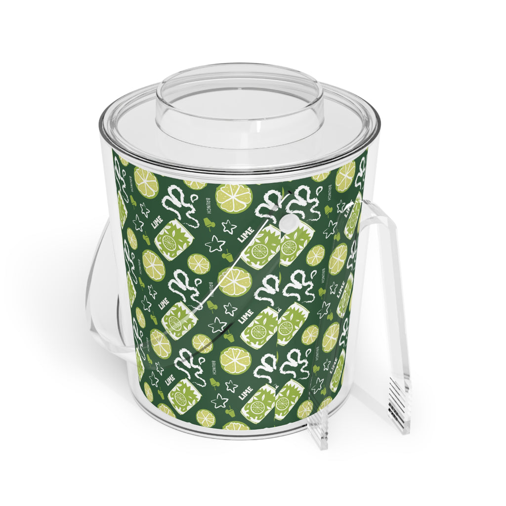 Lime Fruit Brunch Ice Bucket with Tongs — Lime Brunch Collection Inspired Design
