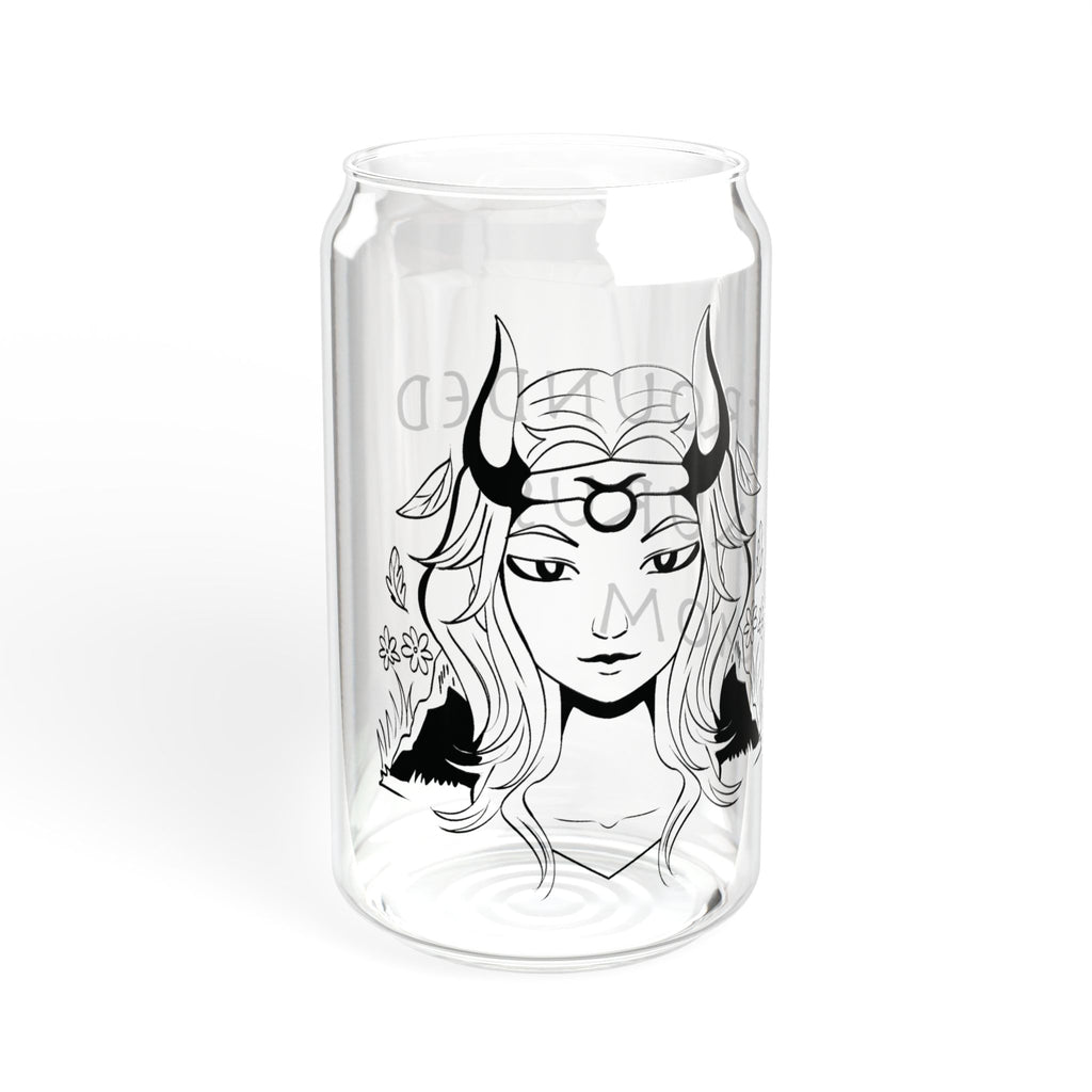 Taurus Mom Glass Cup – 16oz Zodiac Gift for Mom | Astrology Drinkware