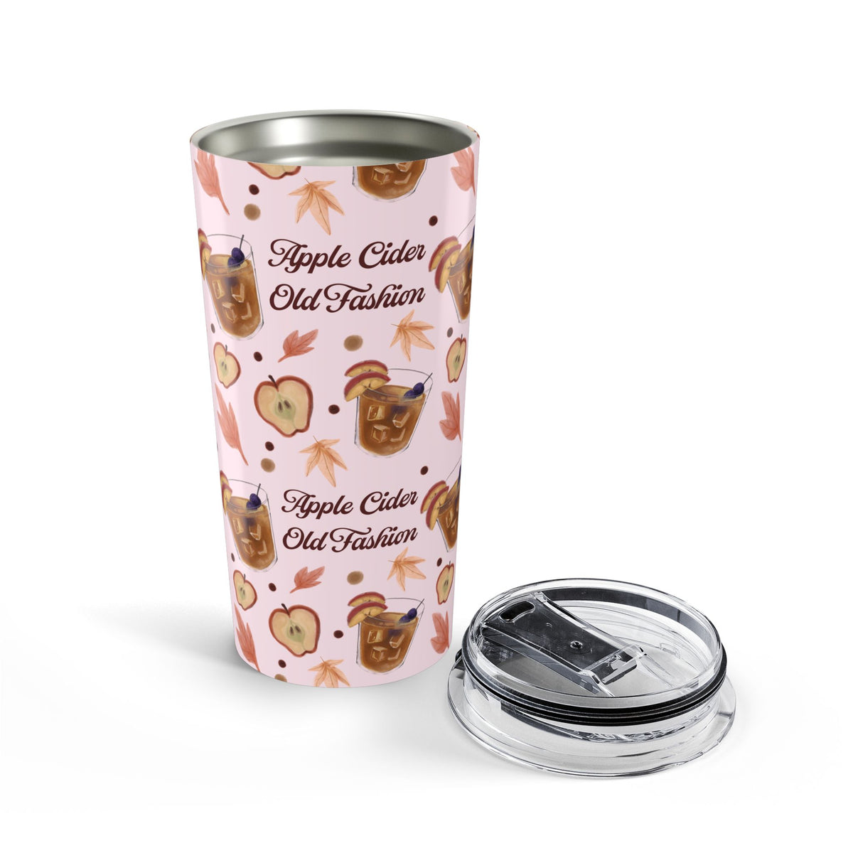 Apple Cider Old Fashioned 20oz Tumbler — Light Pink Apple Cider Collection Inspired Design