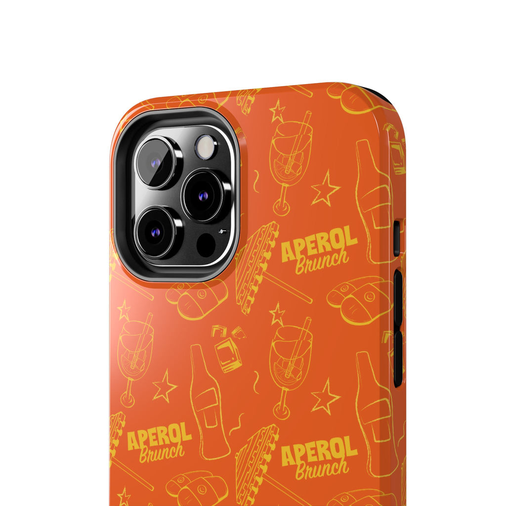 Aperol Brunch Collection Tough Phone Case - Orange and Yellow Brunch Inspired Design