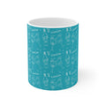 Cin Cin 11oz Coffee Mug — Turquoise Cin Cin Brunch Collection Inspired Design