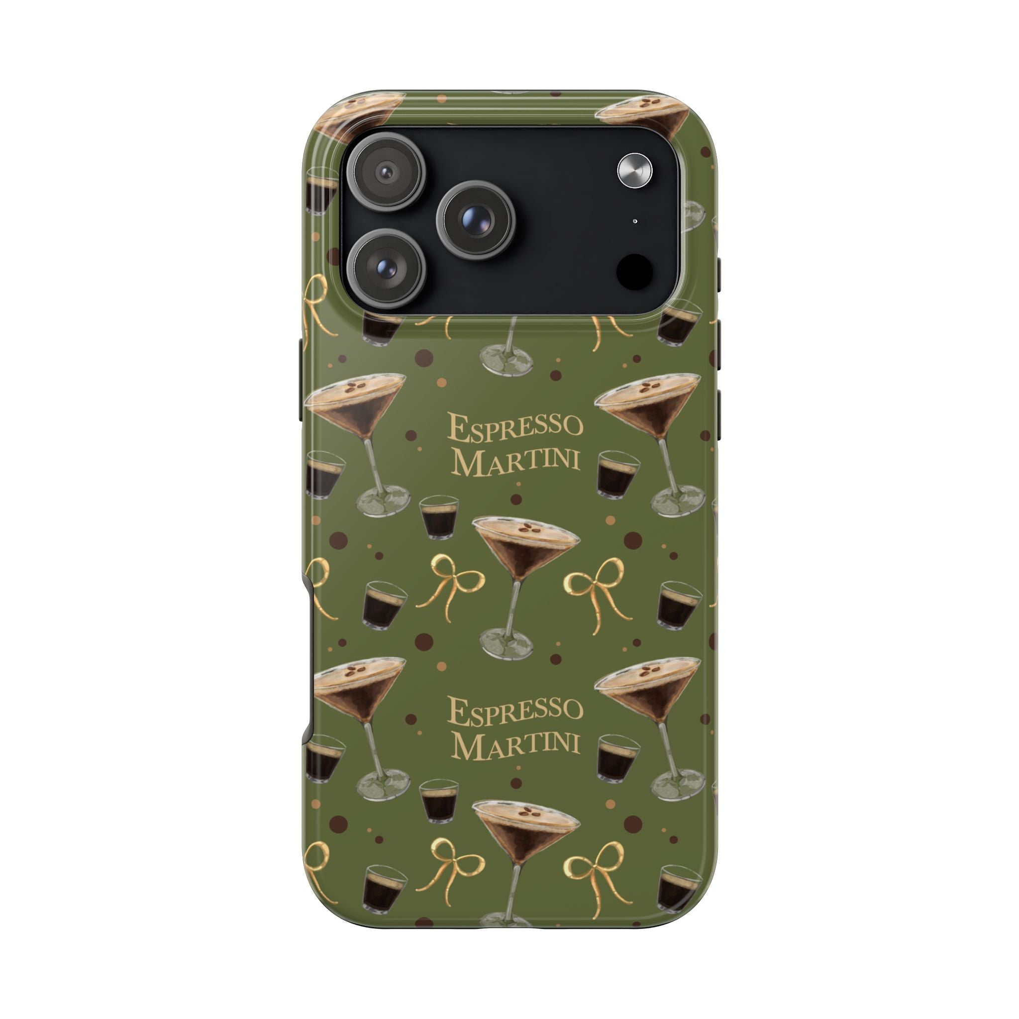 Espresso Martini Tough Phone Case — Olive Green Espresso Collection Inspired Design