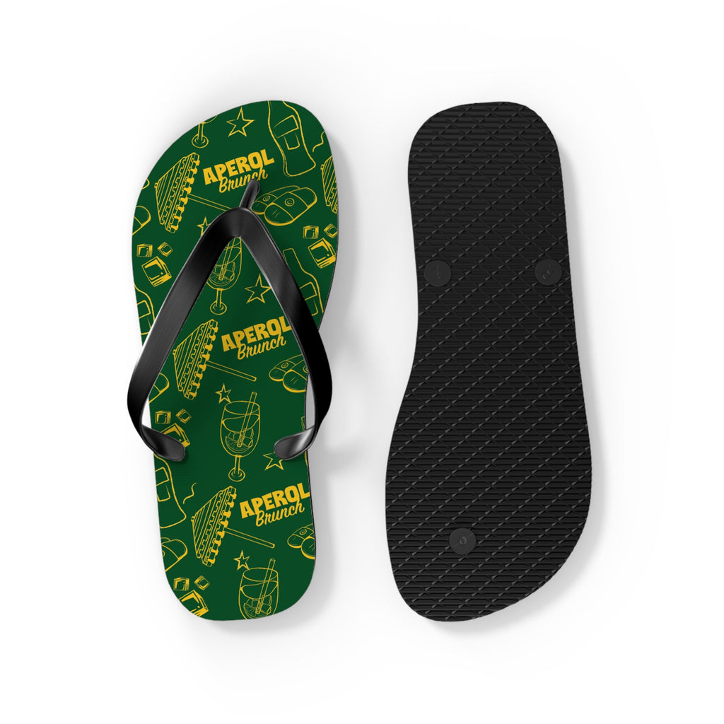 Aperol Spritz Flip Flops — Green Brunch Aperol Inspired Design