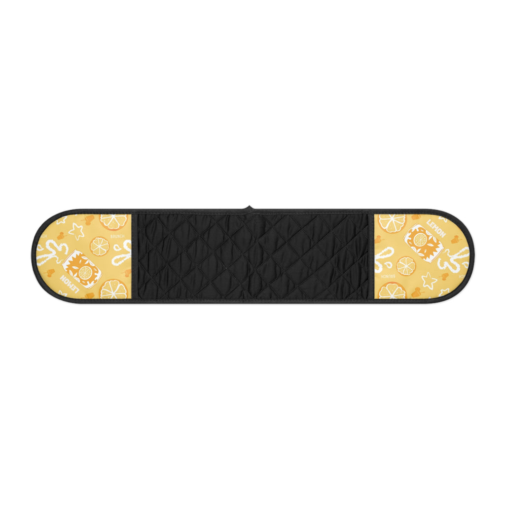 Lemon Brunch Fruit Yellow Oven Mitt Set - Yellow Aperol Inspired Design