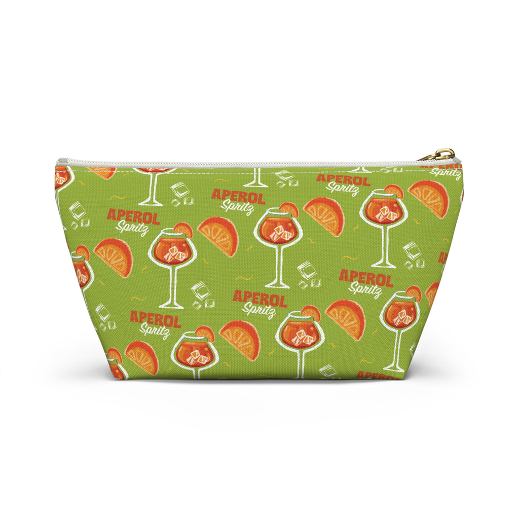Aperol Spritz Accessory Pouch — Green Aperol Inspired Design