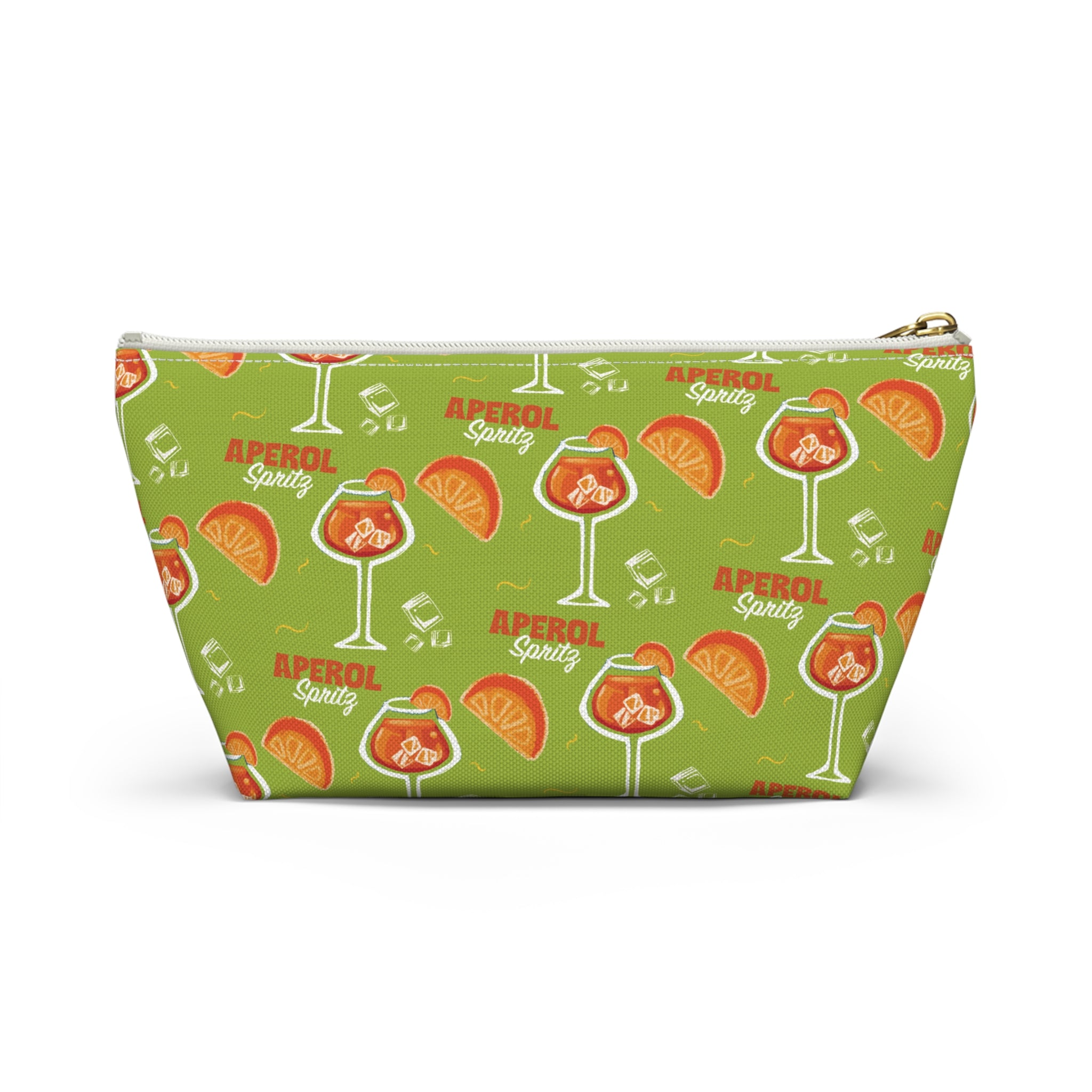 Aperol Spritz Accessory Pouch — Green Aperol Inspired Design