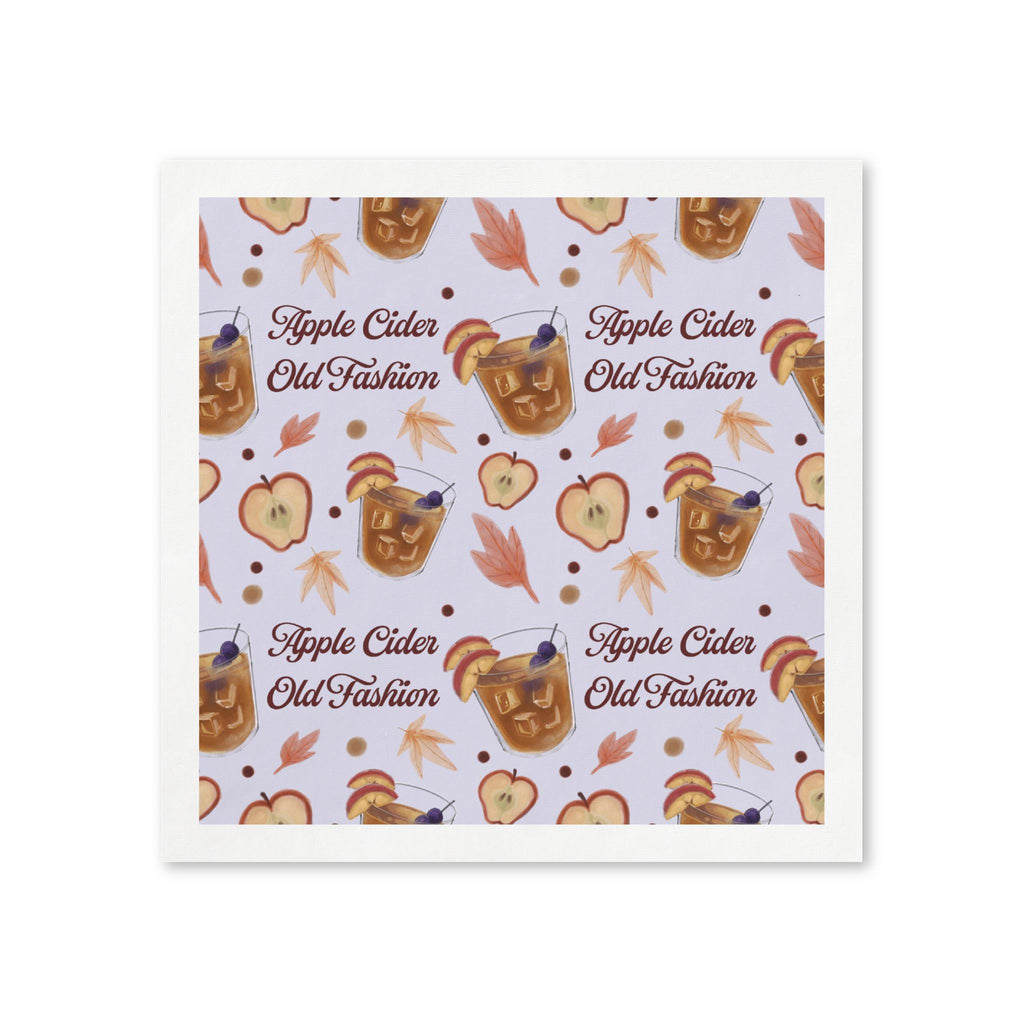 Apple Cider Old Fashioned 50pcs Napkins — Light Violet Apple Cider Collection Inspired Design