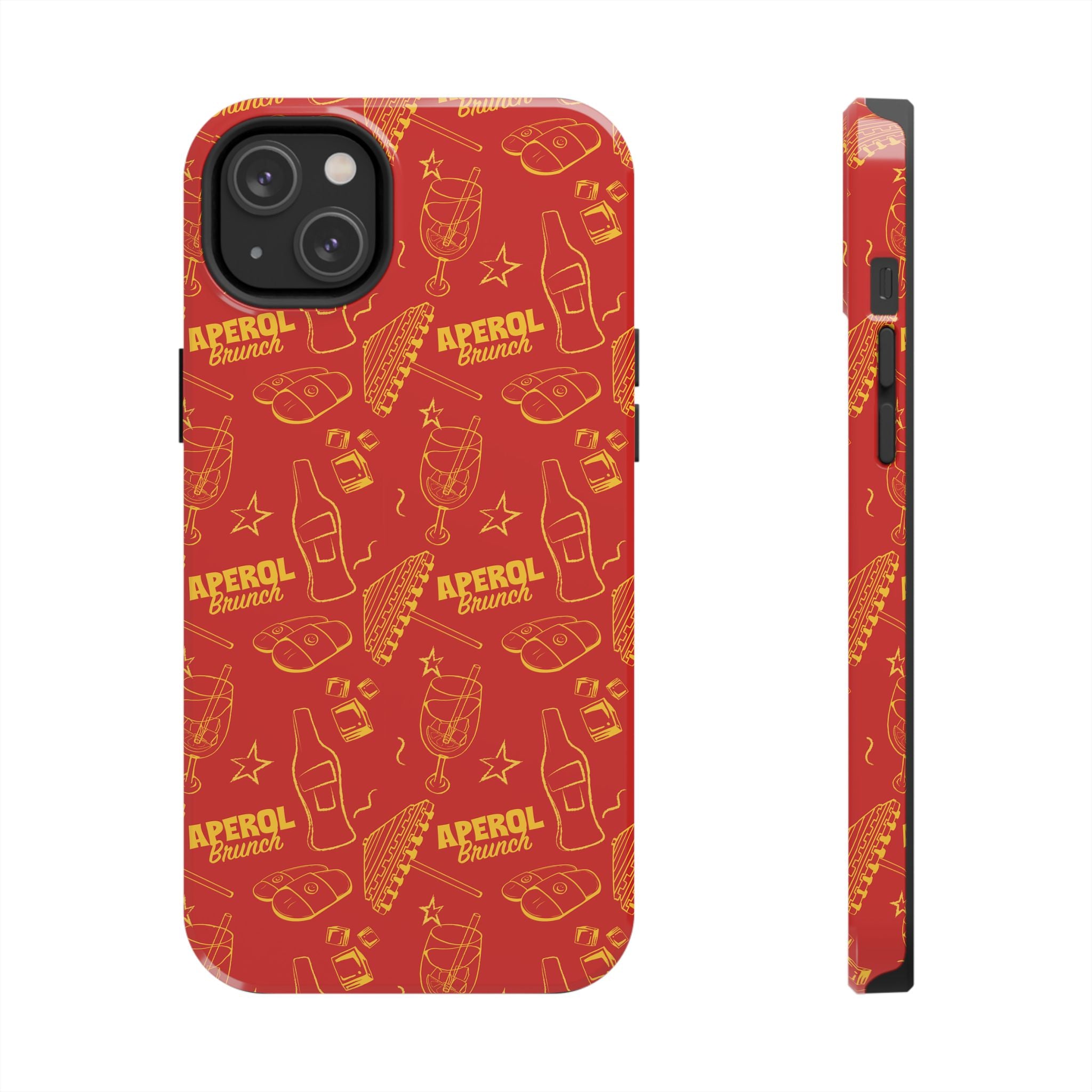 Red Aperol Brunch Tough Phone Case — Citrus Cocktail Protective Cover