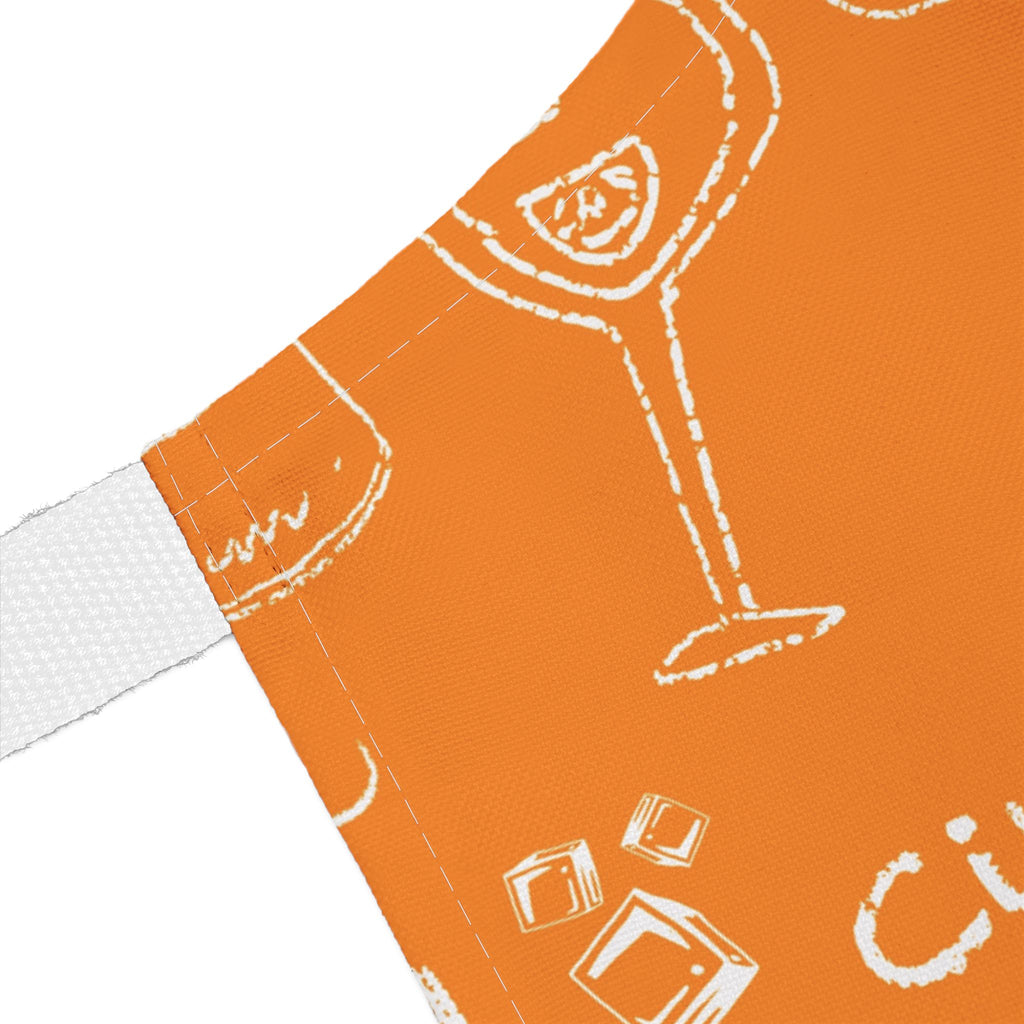 Cin Cin Apron — Orange Cin Cin Collection Inspired Design