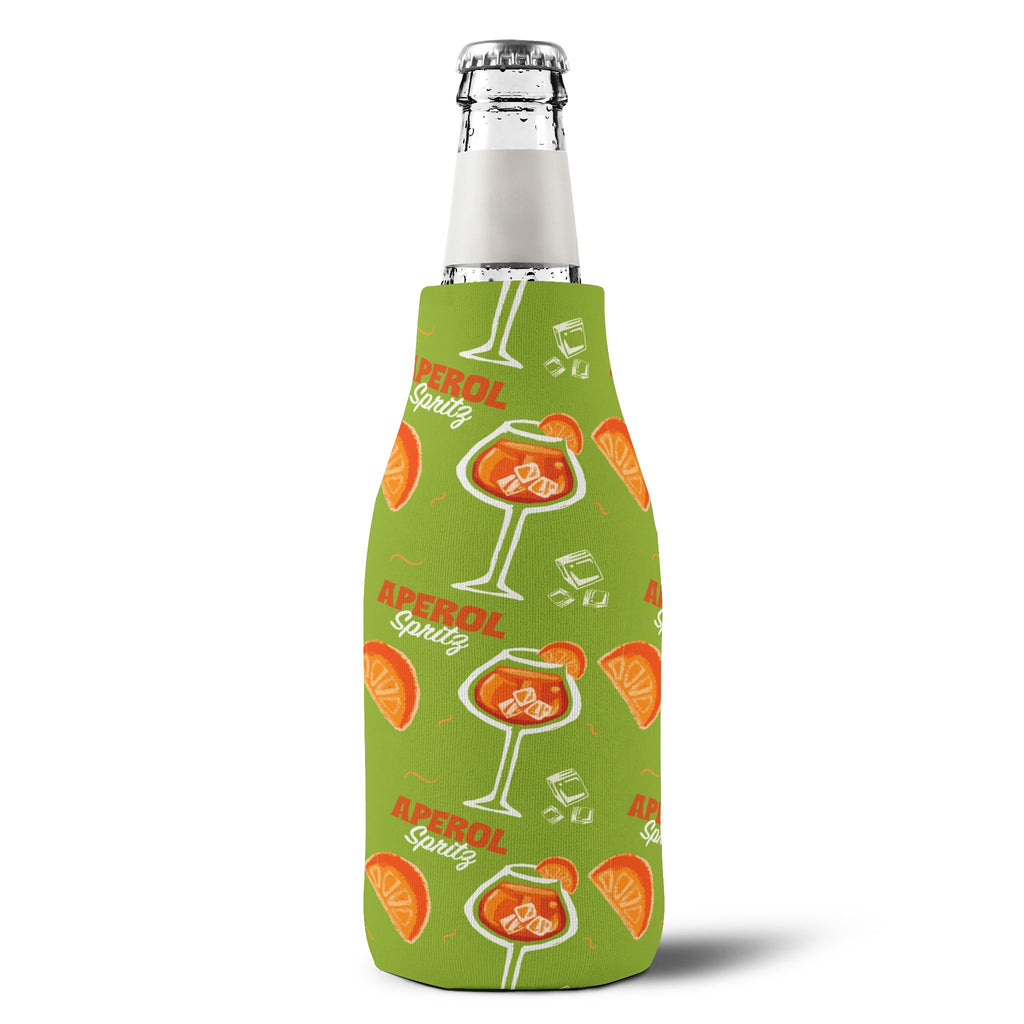 Aperol Spritz Zip-Up Bottle Cooler Sleeve - Green Spritz Collection Inspired Design