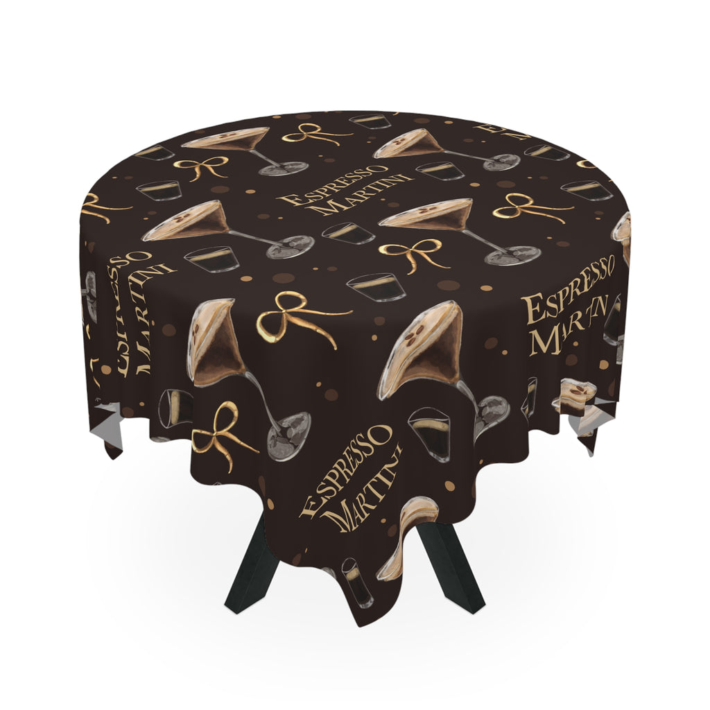 Espresso Martini Tablecloth – Dark Brown Espresso Collection Inspired Design