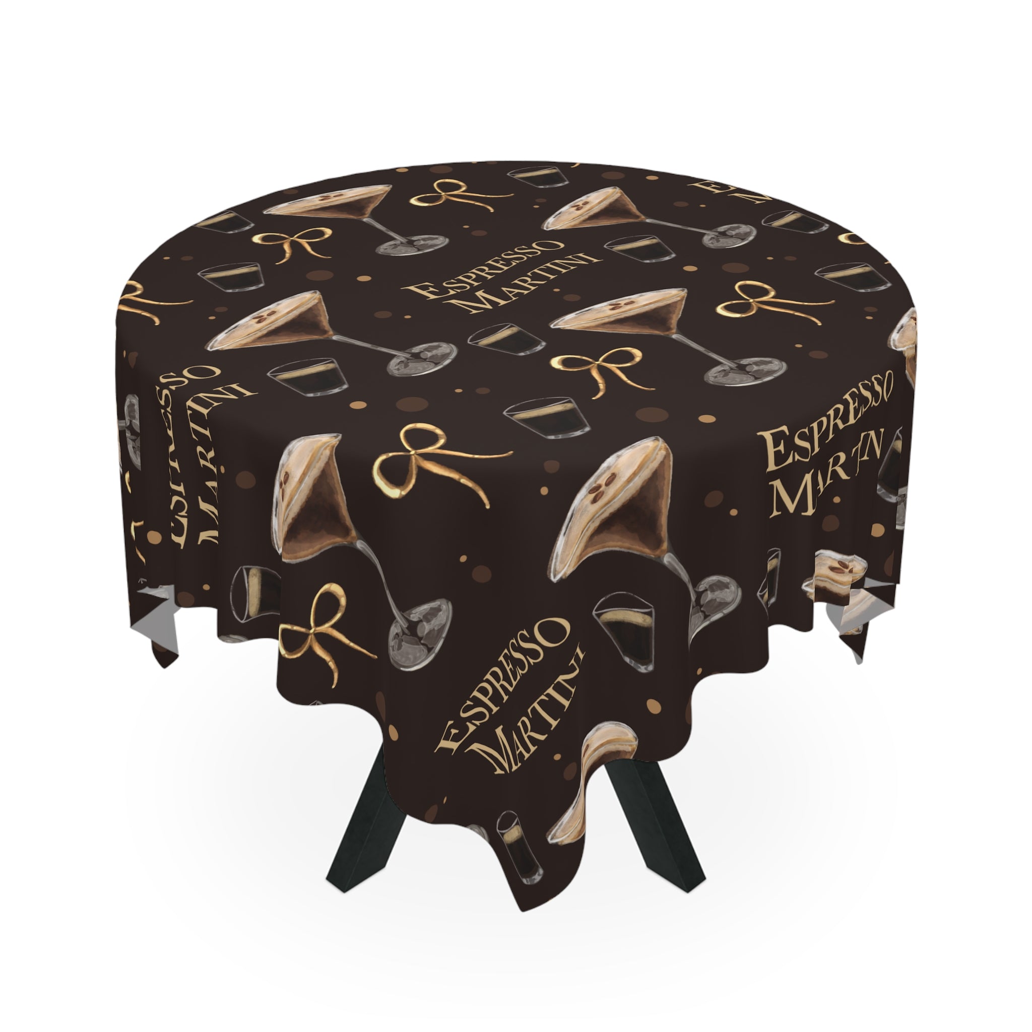 Espresso Martini Tablecloth – Dark Brown Espresso Collection Inspired Design