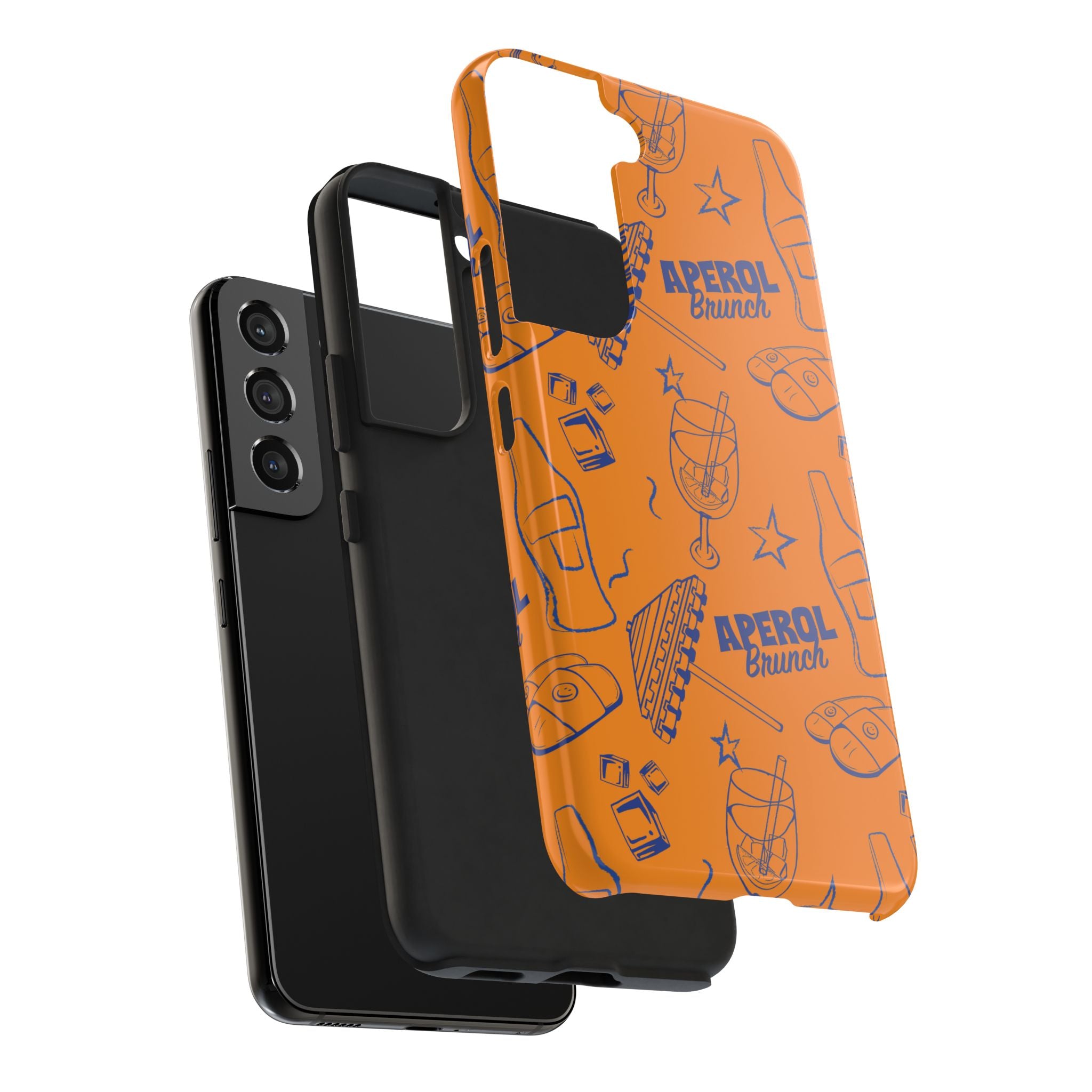 Aperol Brunch Tough Phone Case — Orange Cocktail Pattern