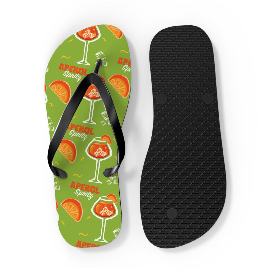 Aperol Spritz Flip Flops – Green Spritz Collection Inspired Design