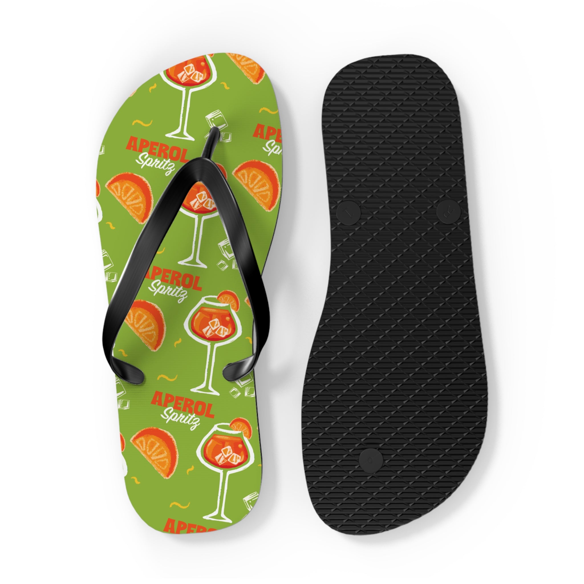 Aperol Spritz Flip Flops – Green Spritz Collection Inspired Design