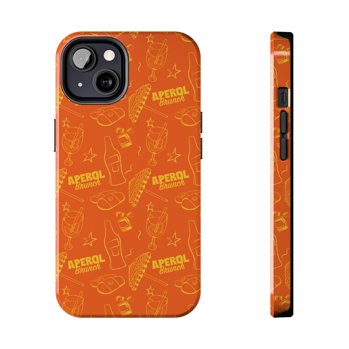 Aperol Brunch Collection Tough Phone Case - Orange and Yellow Brunch Inspired Design
