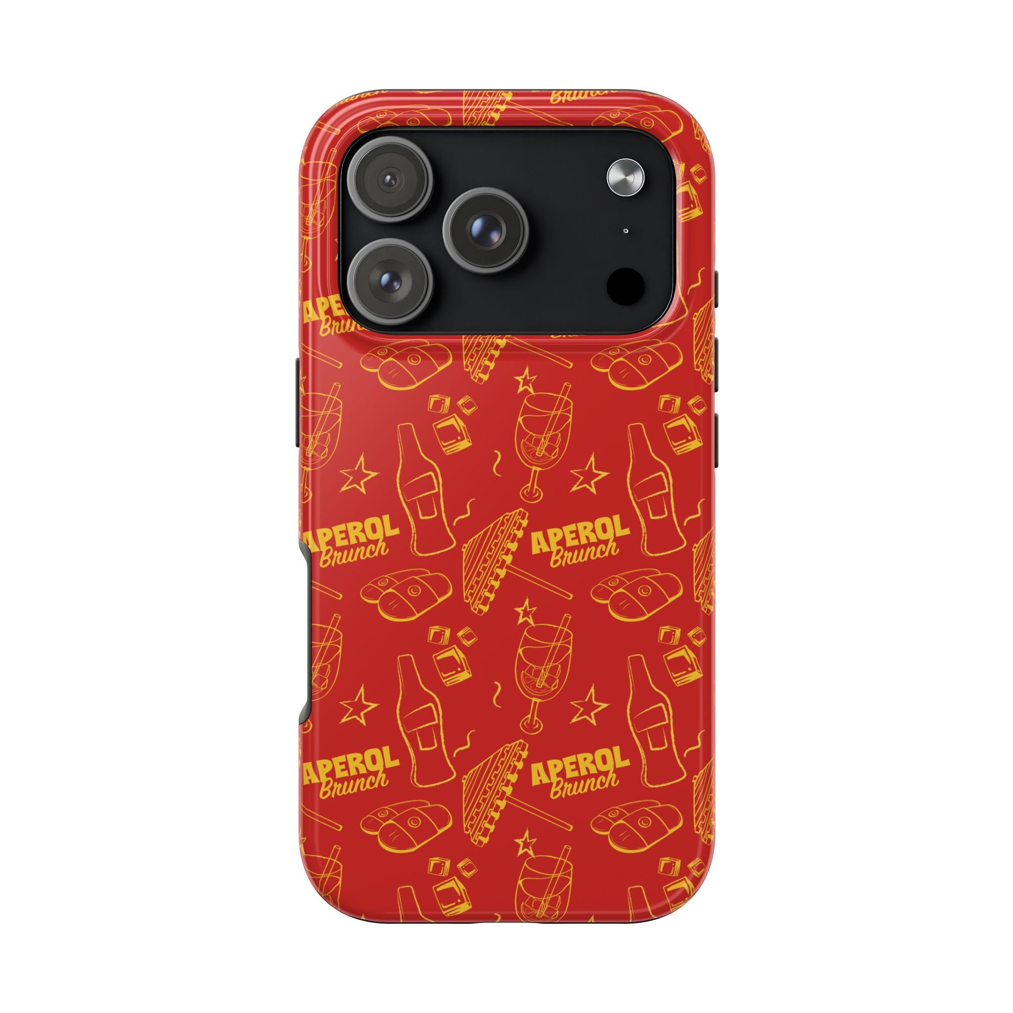 Red Aperol Brunch Tough Phone Case — Citrus Cocktail Protective Cover