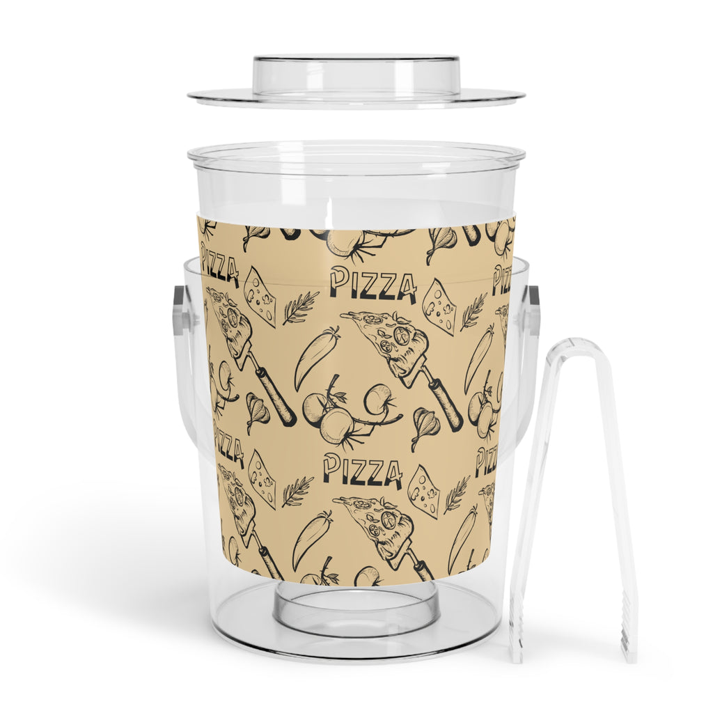 Pizza Pattern Ice Bucket - Italian Vibes Barware