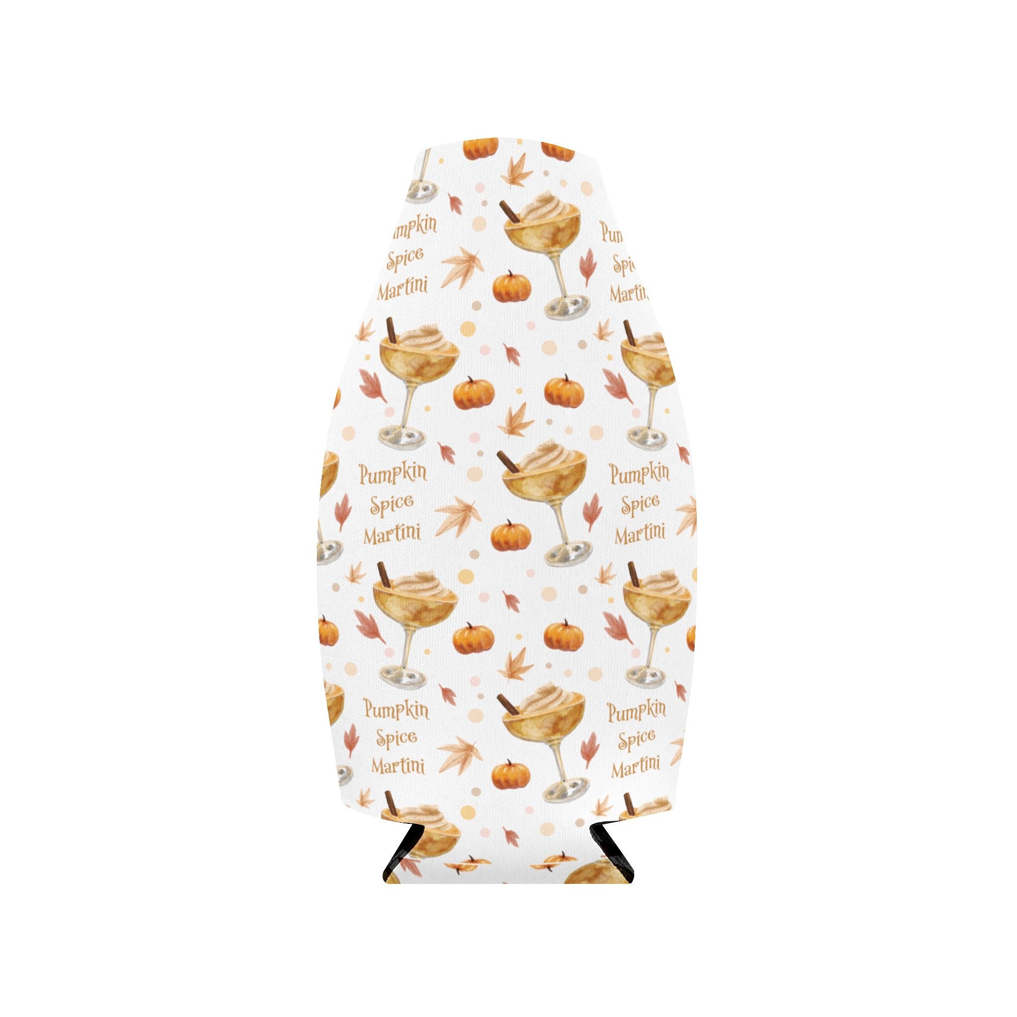 Pumpkin Spice Martini Zip-Up Bottle Cooler Sleeve — White Pumpkin Collection Inspired Design