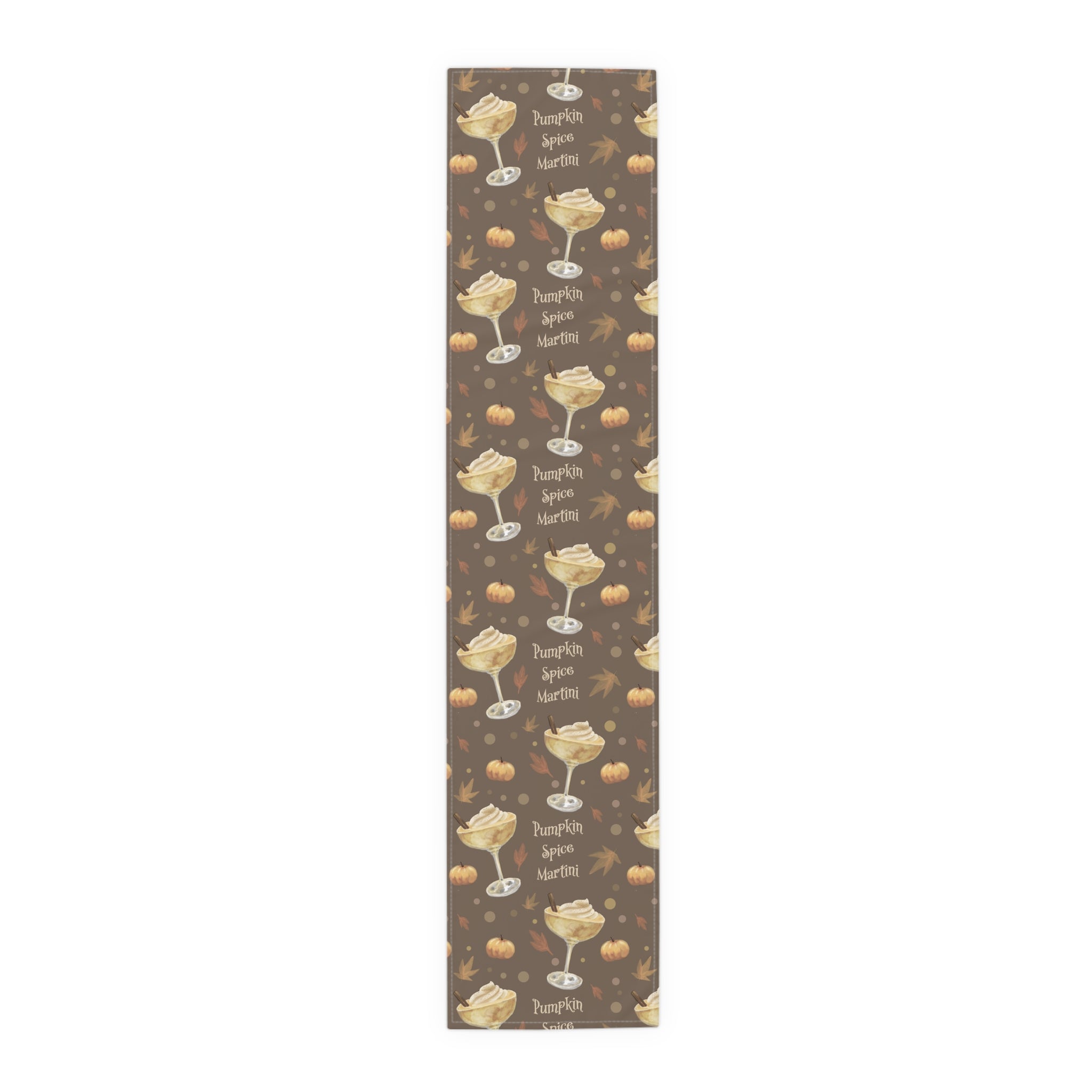 Pumpkin Spice Martini Table Runner — Brown Pumpkin Collection Inspired Design