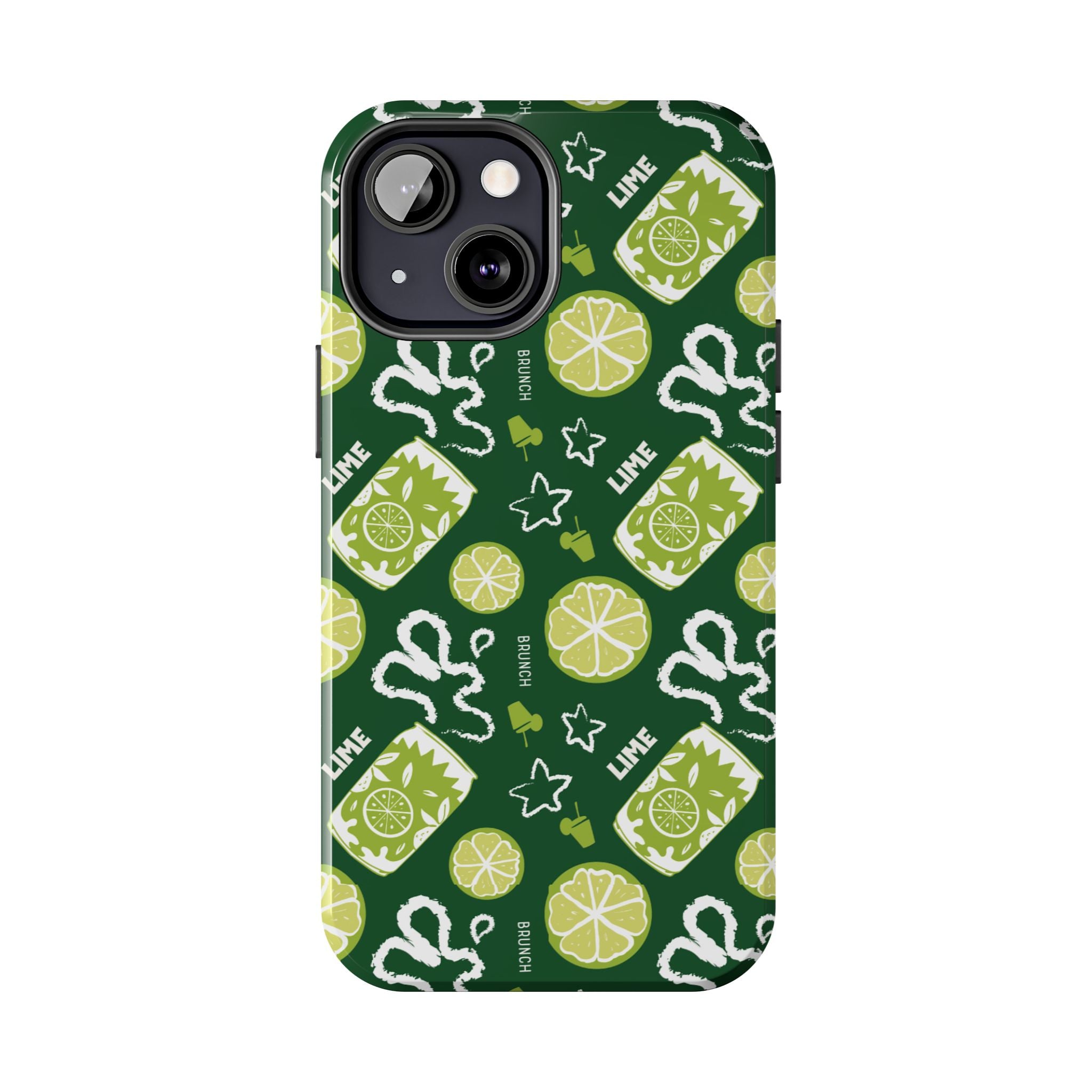 Lime Brunch Fruit Collection Tough Phone Case — Green Aperol Inspired Design