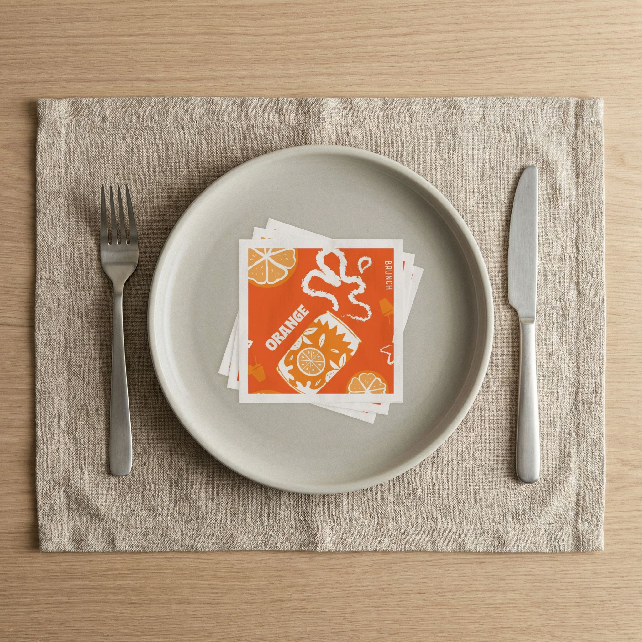 Orange Fruit Brunch Cocktail Napkins – Orange Aperol Napkins