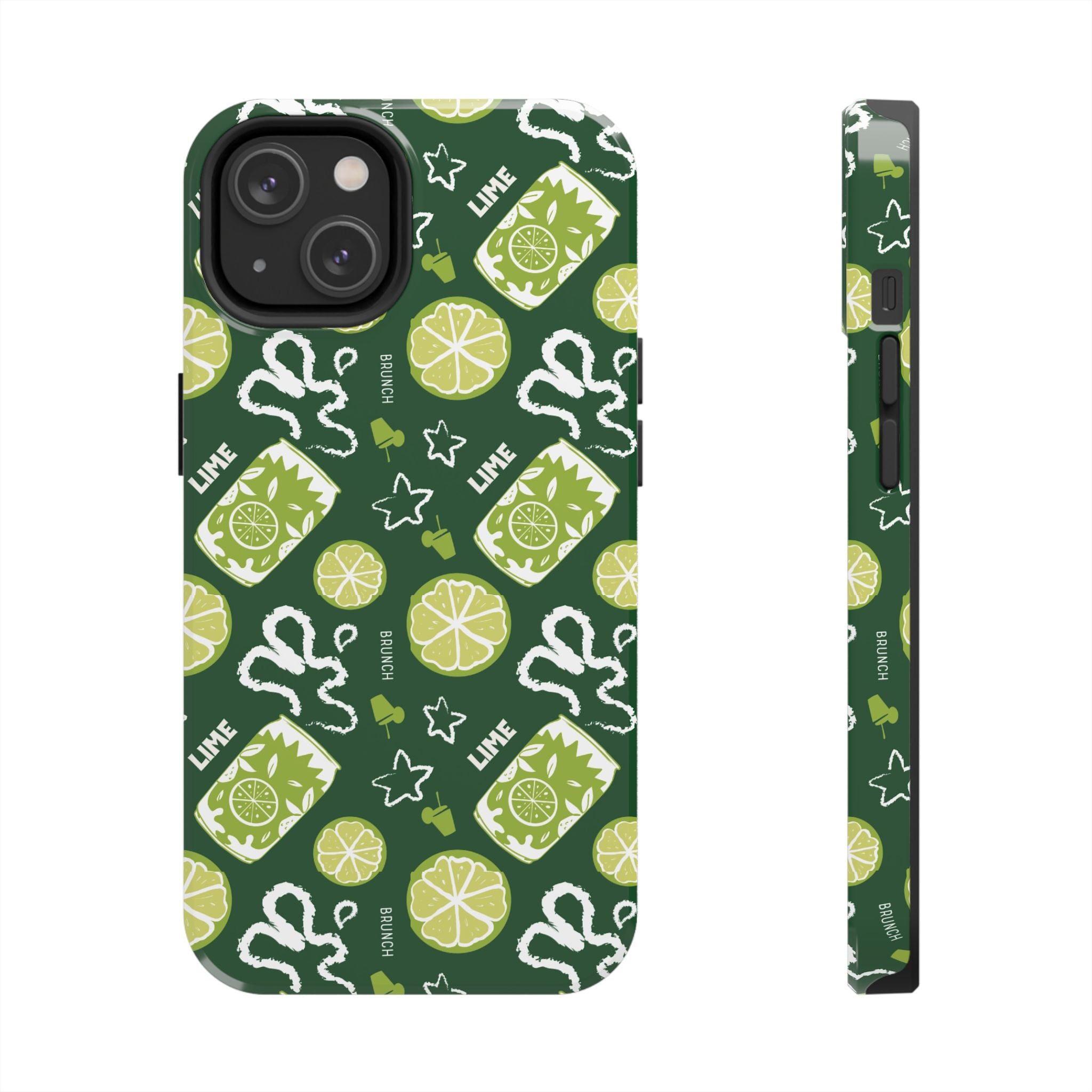 Lime Brunch Fruit Collection Tough Phone Case — Green Aperol Inspired Design