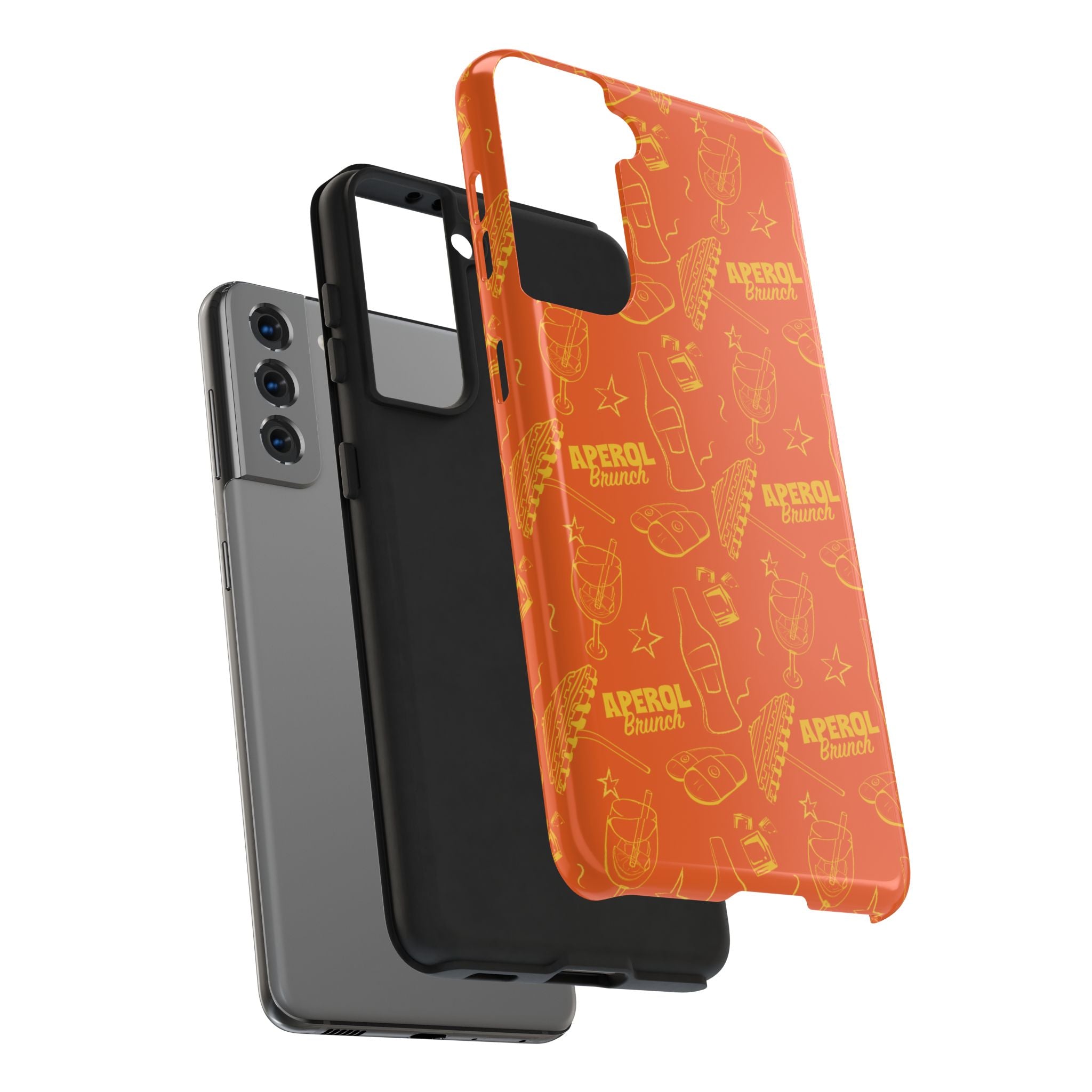 Aperol Brunch Collection Tough Phone Case - Orange and Yellow Brunch Inspired Design