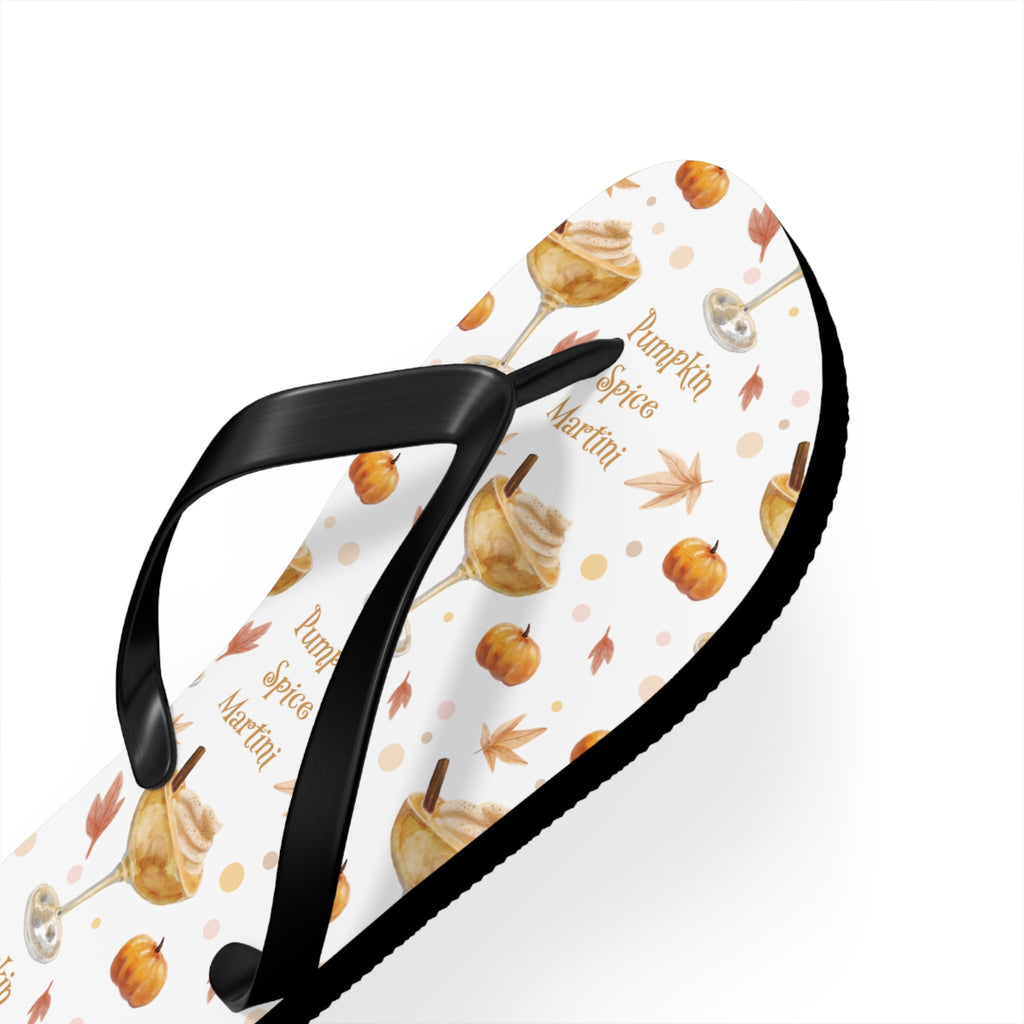 Pumpkin Spice Martini Flip Flops — White Pumpkin Collection Inspired Design