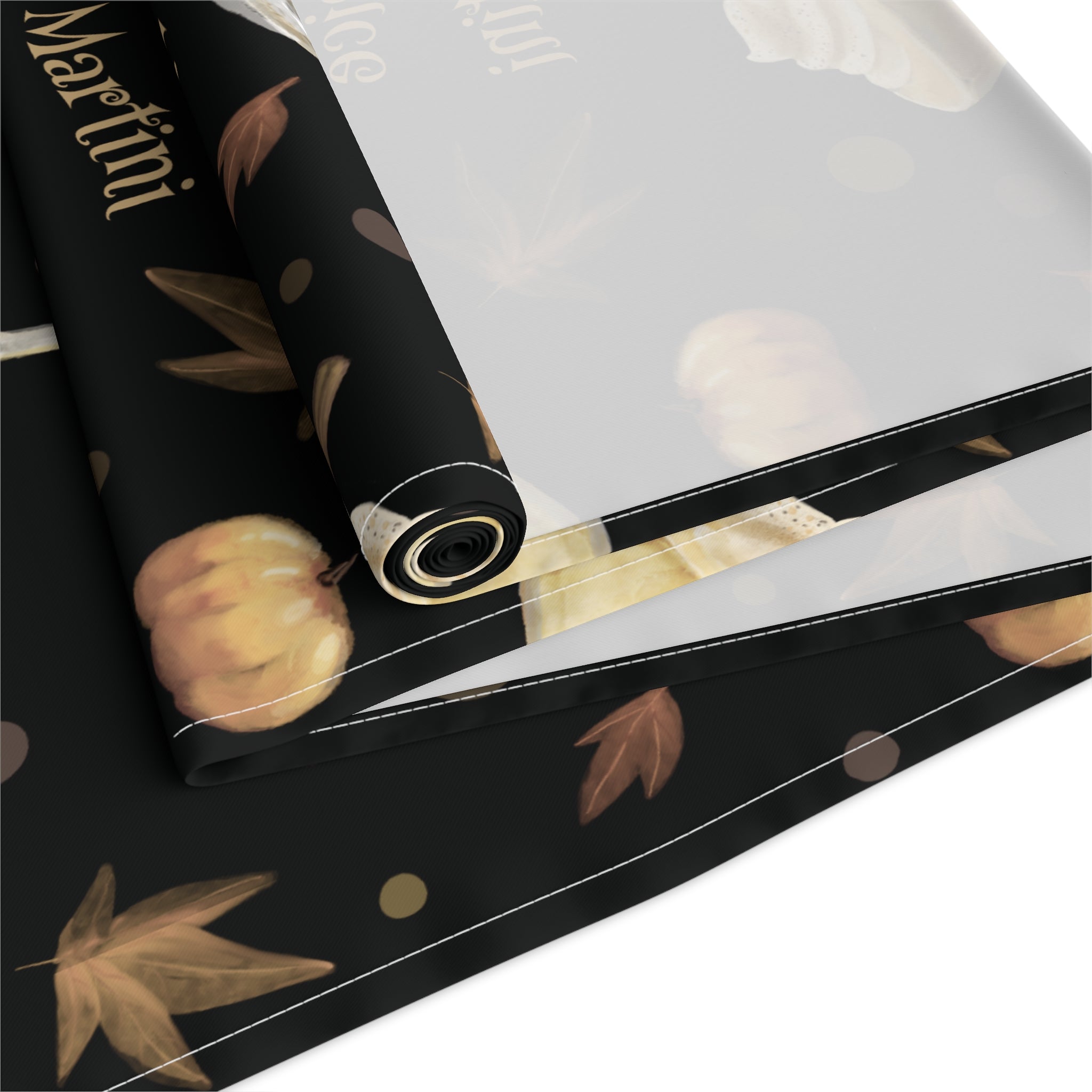 Pumpkin Spice Martini Table Runner — Black Pumpkin Collection Inspired Design