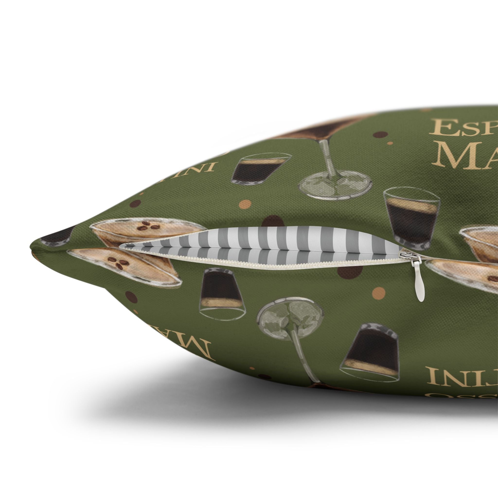 Espresso Martini Pillowcase — Olive Green Espresso Collection Inspired Design