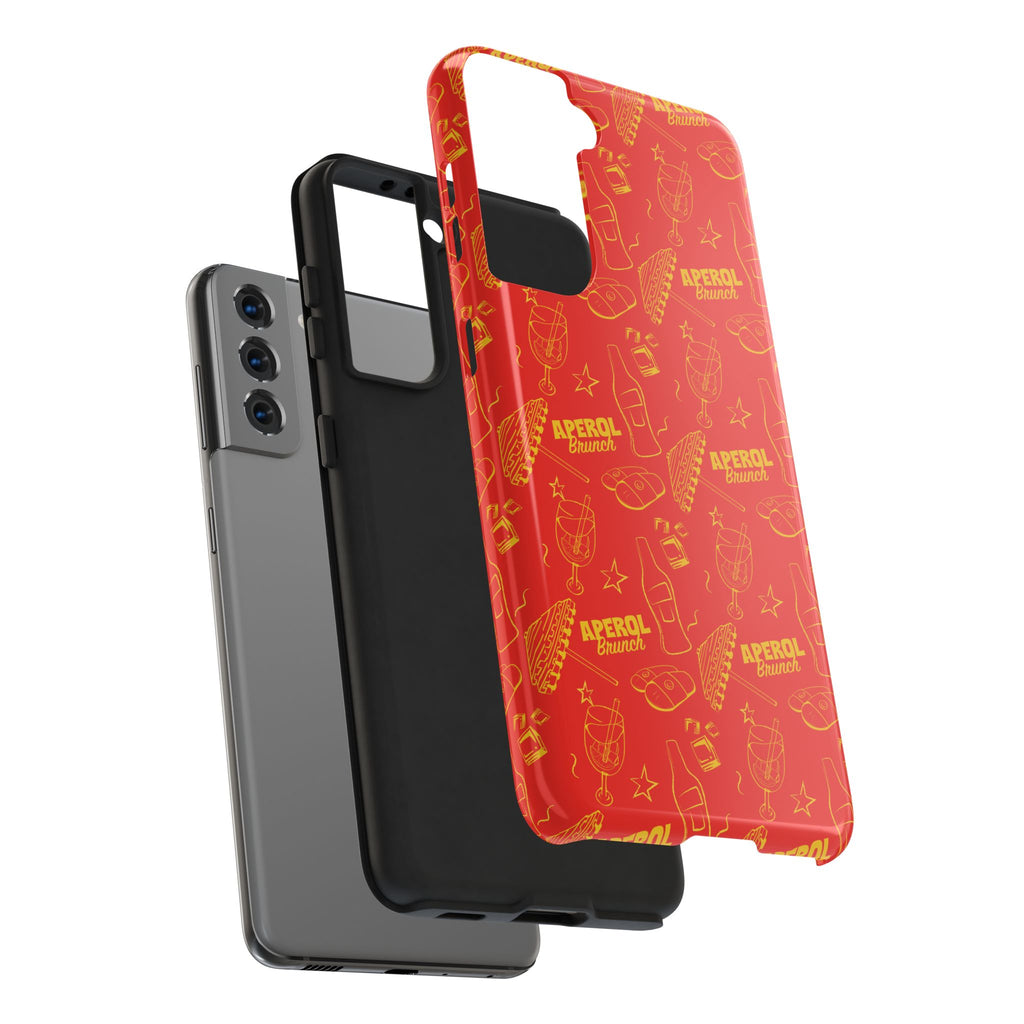 Red Aperol Brunch Tough Phone Case — Citrus Cocktail Protective Cover