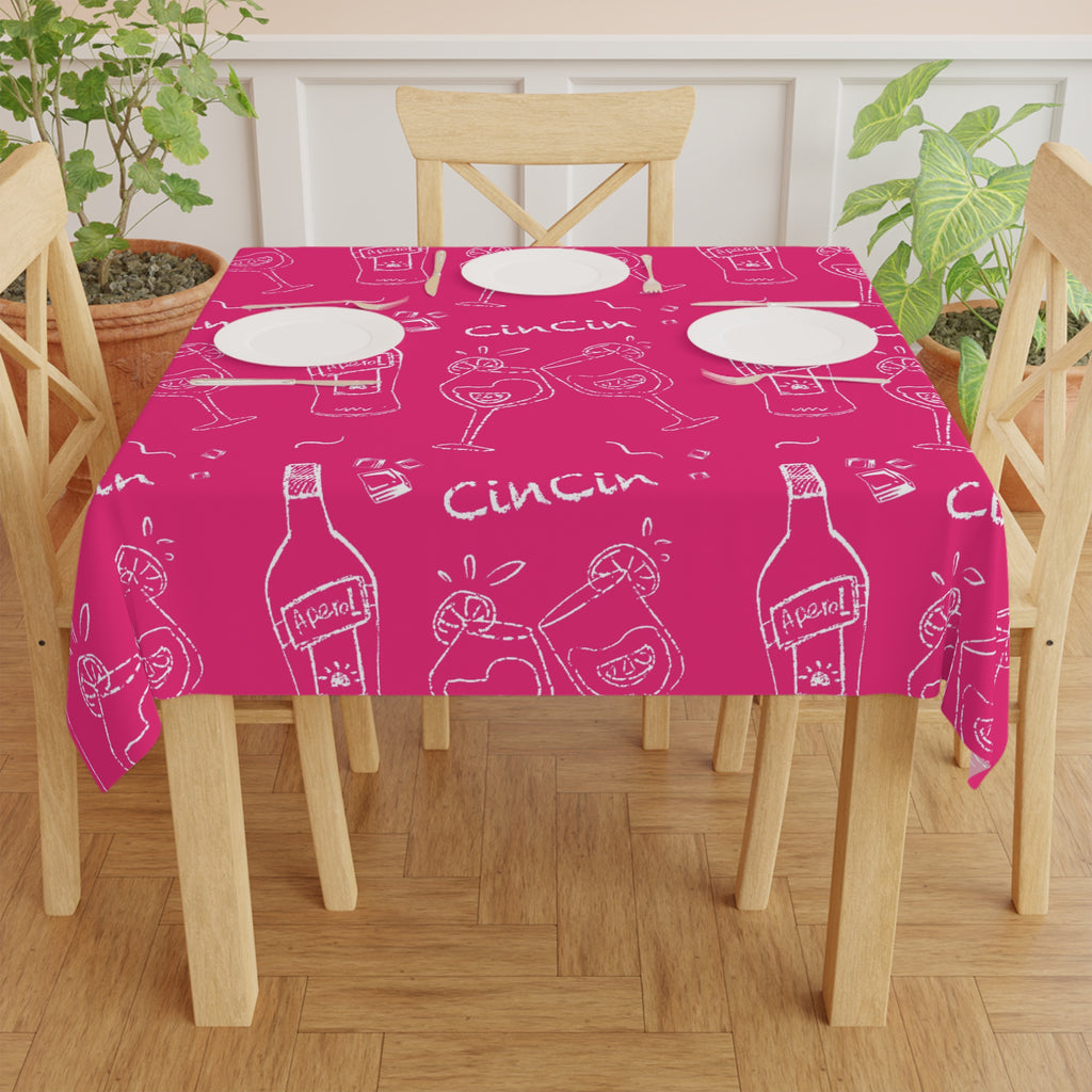 Cin Cin Tablecloth — Pink Cin Cin Collection Inspired Design