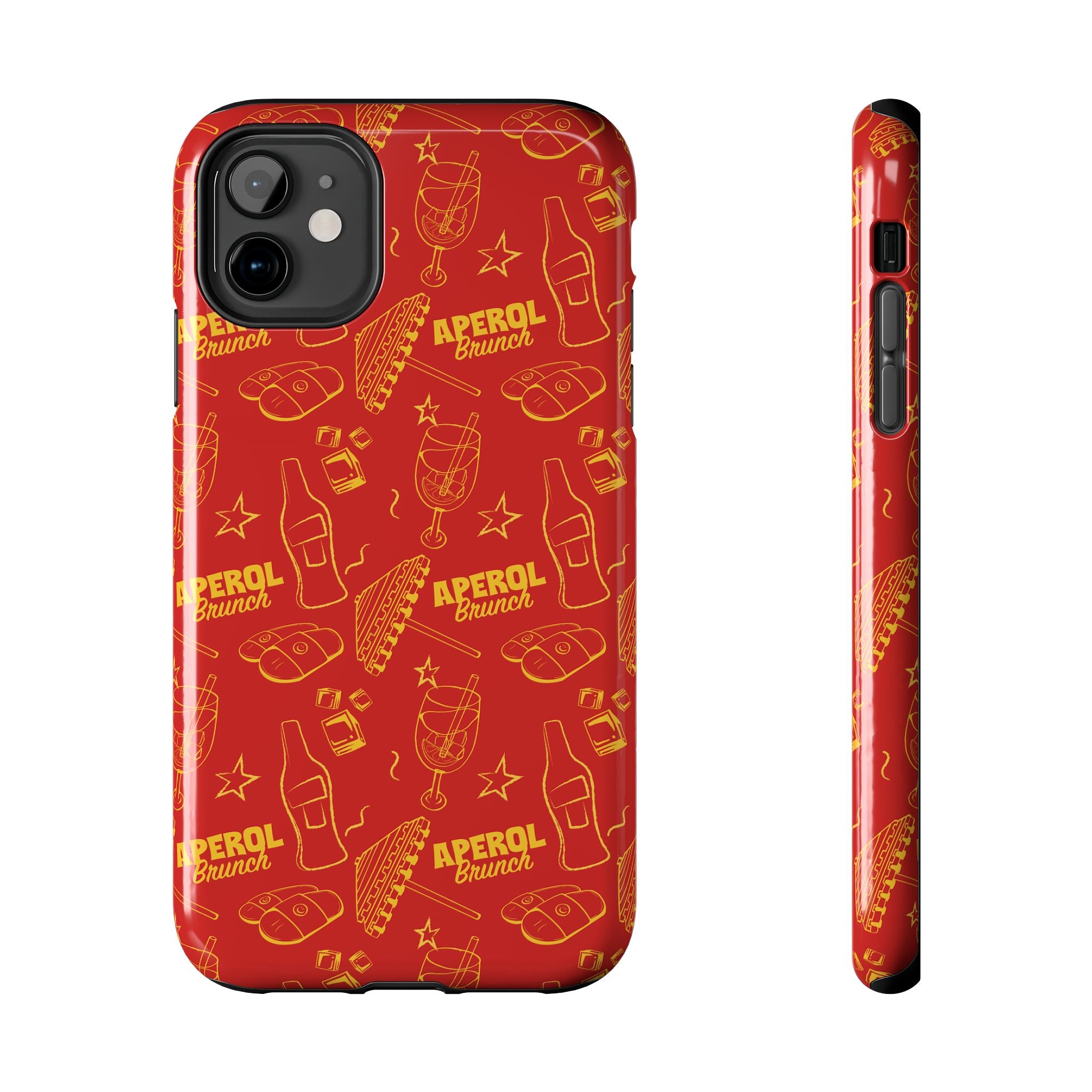Red Aperol Brunch Tough Phone Case — Citrus Cocktail Protective Cover