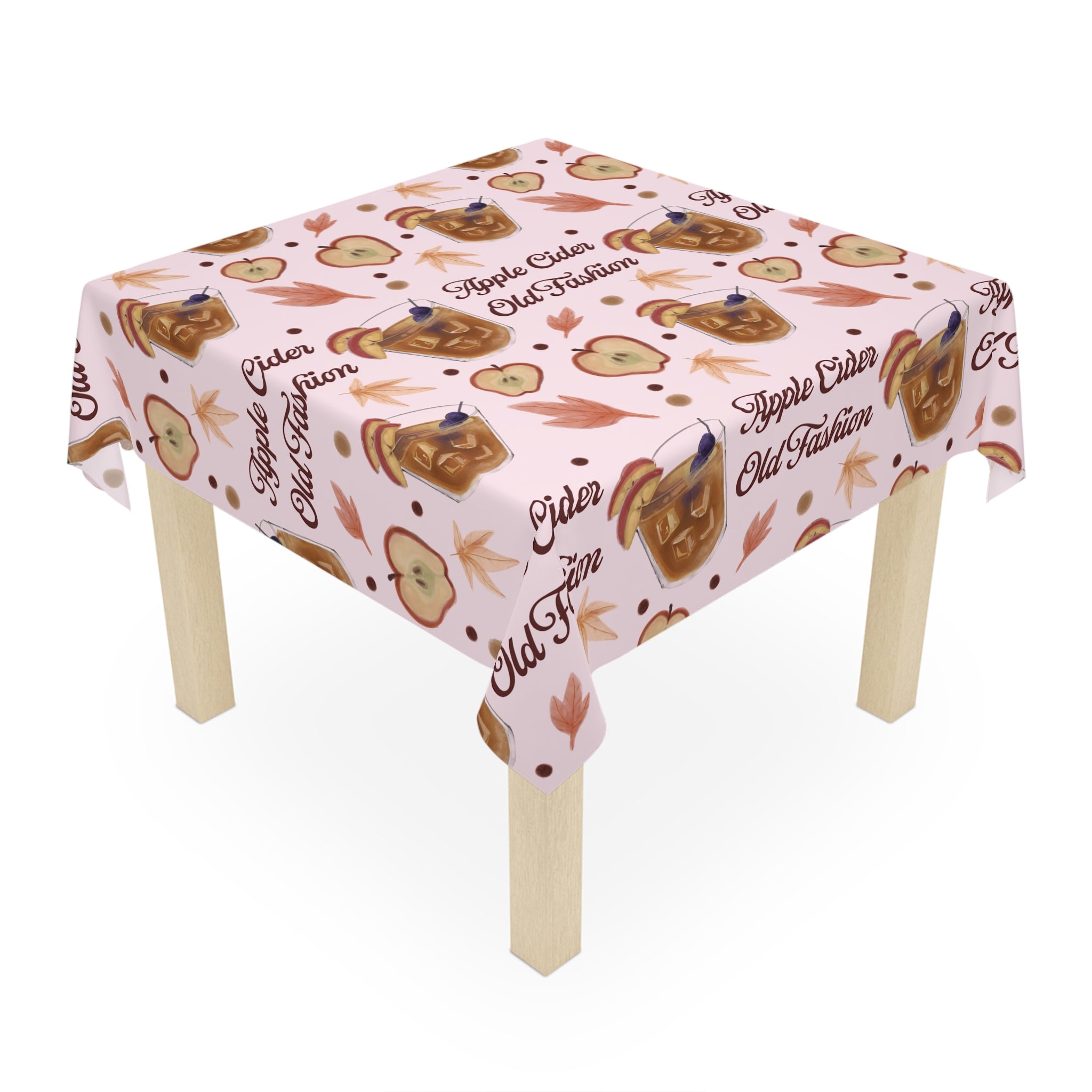 Apple Cider Old Fashioned Tablecloth — Light Pink Apple Cider Collection Inspired Design