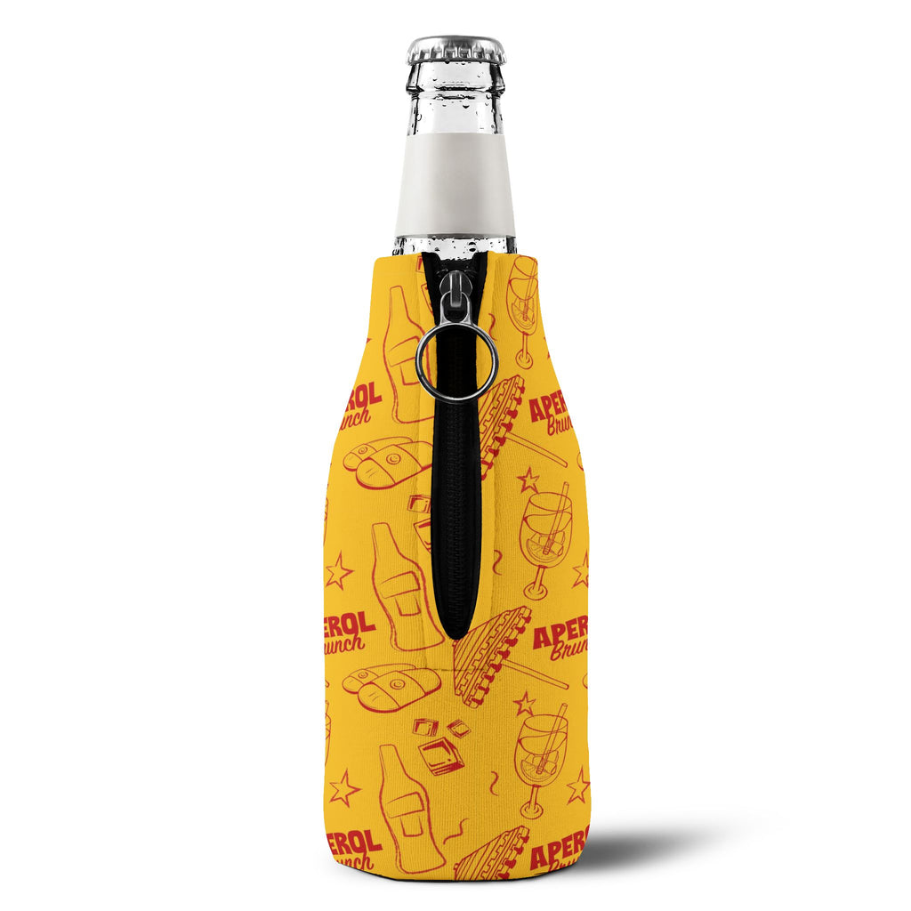 Aperol Brunch Zip-Up Bottle Cooler Sleeve - Aperol Yellow Collection Inspired Design